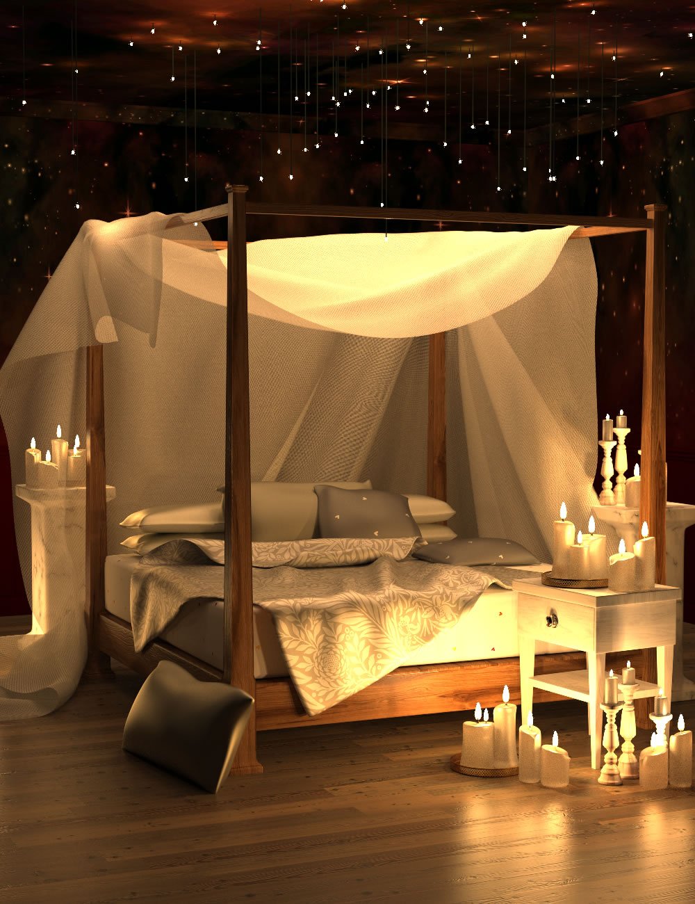Bed Pod Romantic by: SilvaAnt3d, 3D Models by Daz 3D