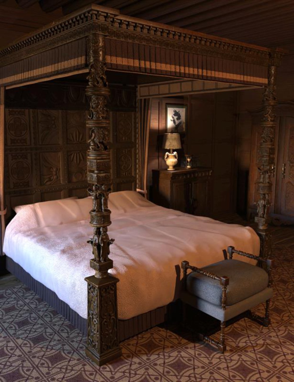 FG Medieval Bedroom by: IronmanFugazi1968, 3D Models by Daz 3D