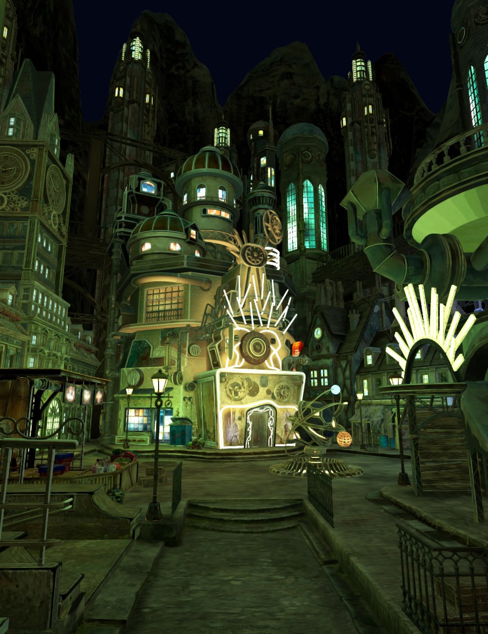 XI Steampunk Slums Toon by: Xivon, 3D Models by Daz 3D