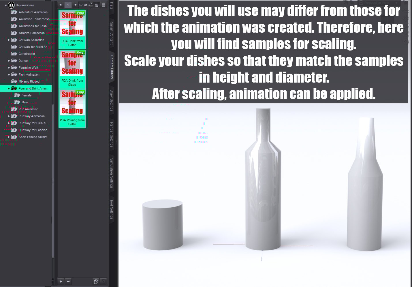 Pour and Drink Animations for Genesis 9
