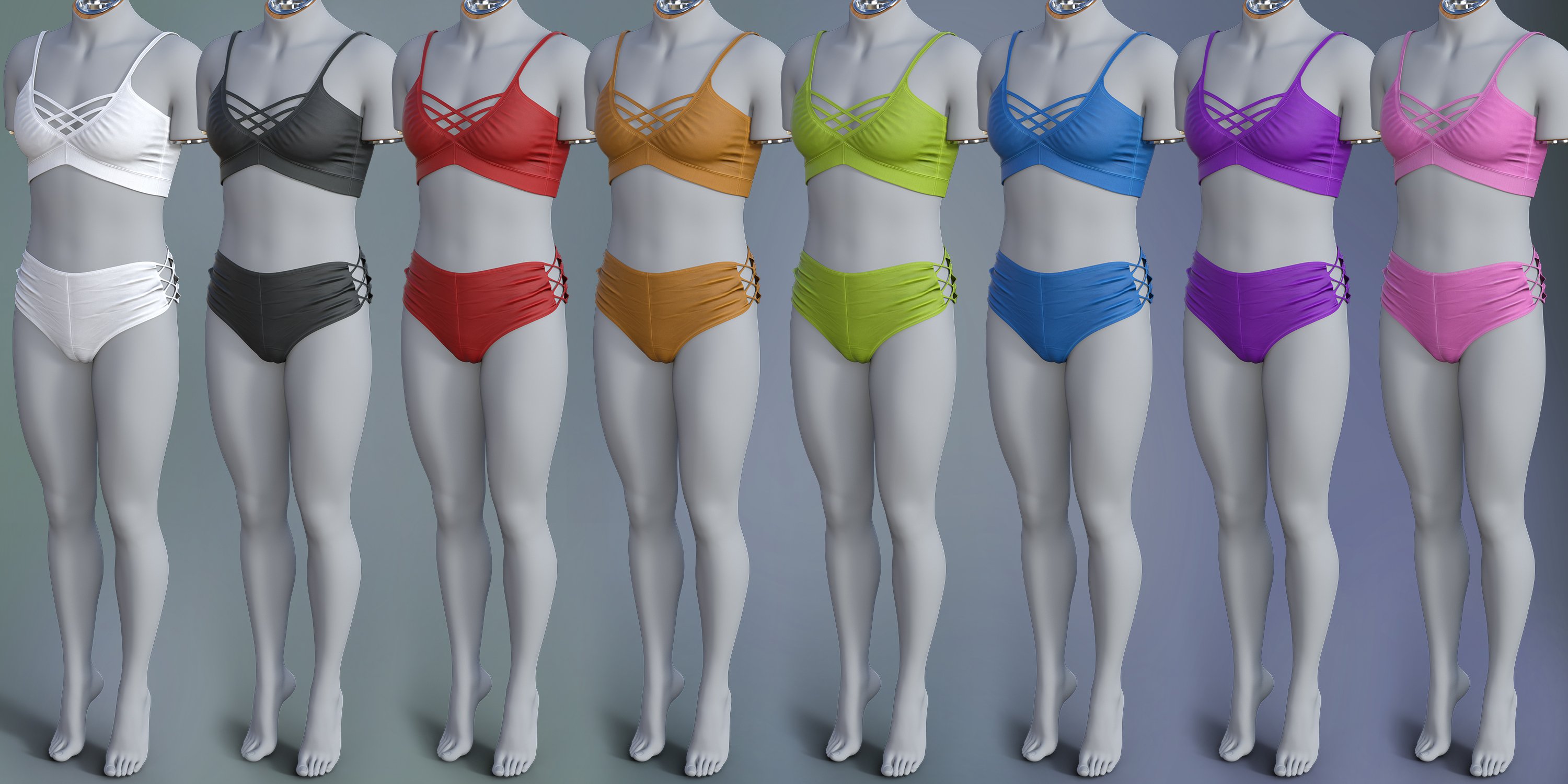 dForce BRZ Underwear Set for Genesis 9