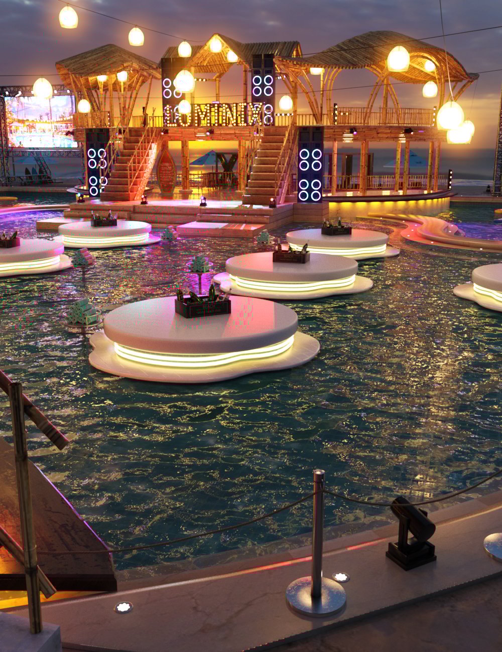 XI Beach Club by: Xivon, 3D Models by Daz 3D
