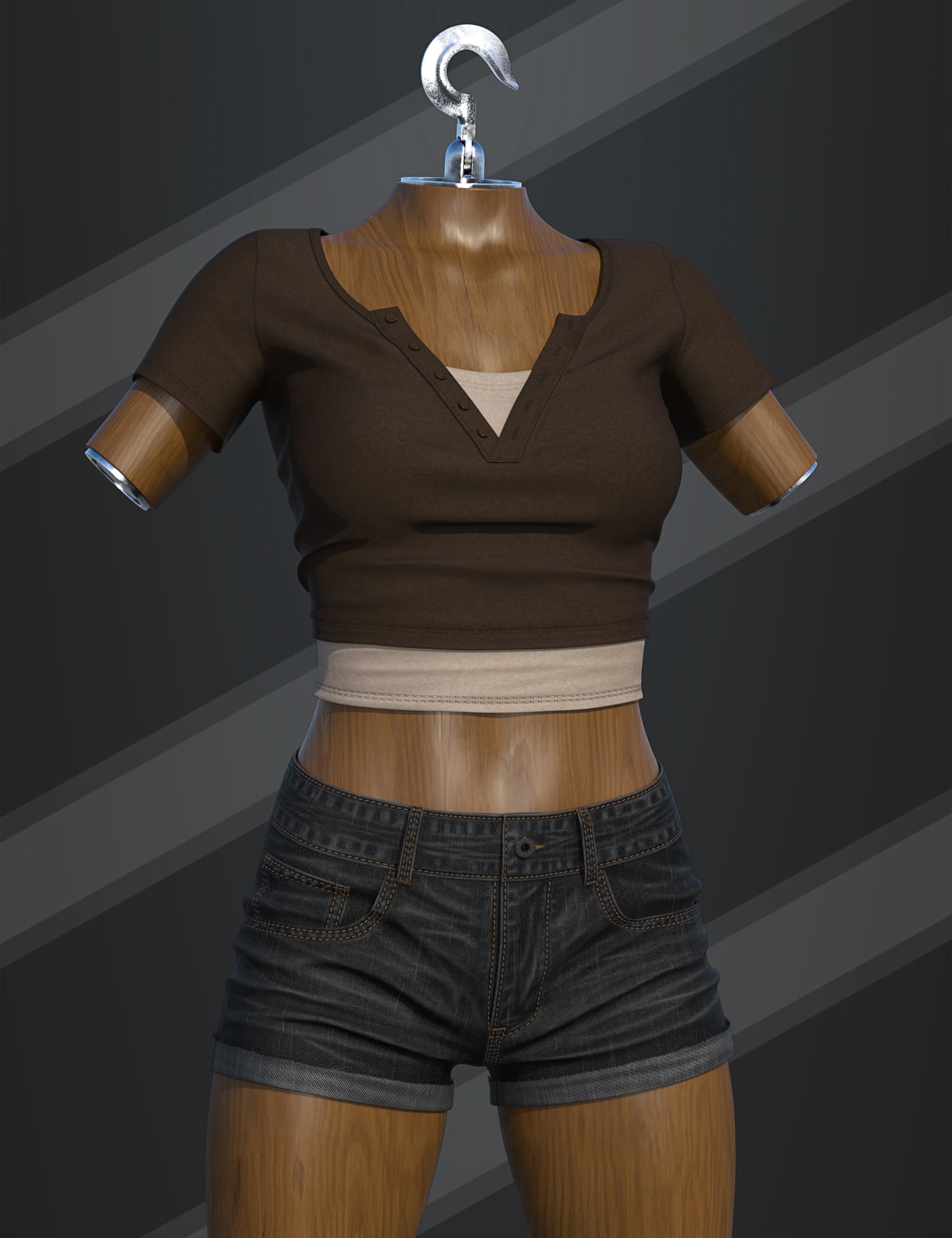 dForce SU Fashion Urban Outfit for Genesis 9, 8.1, and 8 Female by: Sue Yee, 3D Models by Daz 3D