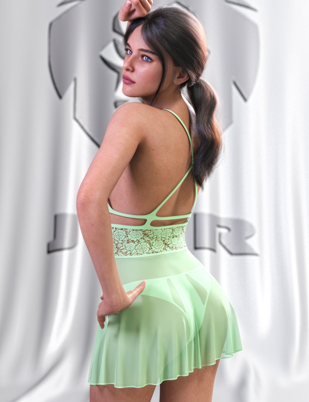 JMR dForce Vesna Nightdress for Genesis 9 and 8 Female