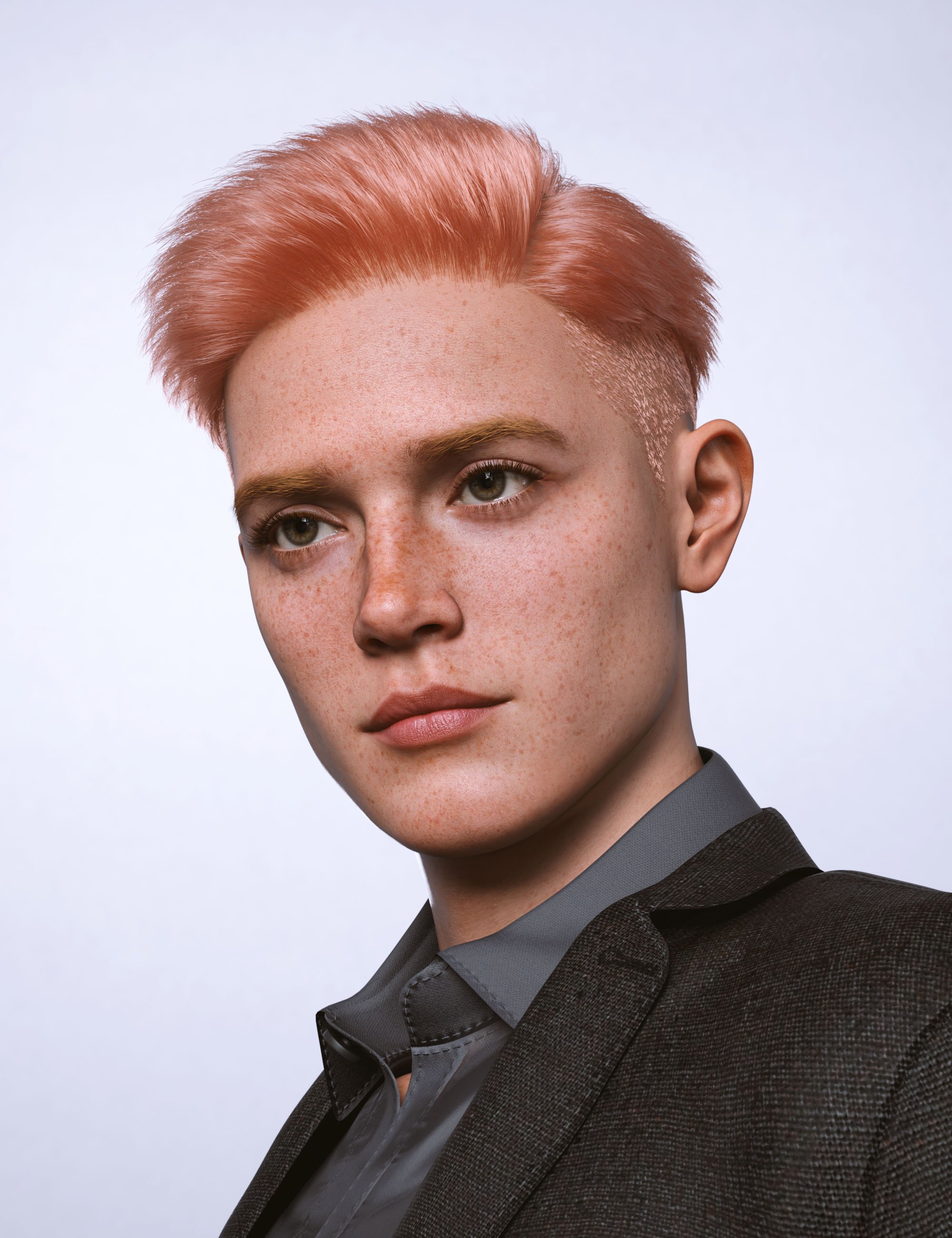 AK Manly Hair for Genesis 9 by: Art Ken, 3D Models by Daz 3D