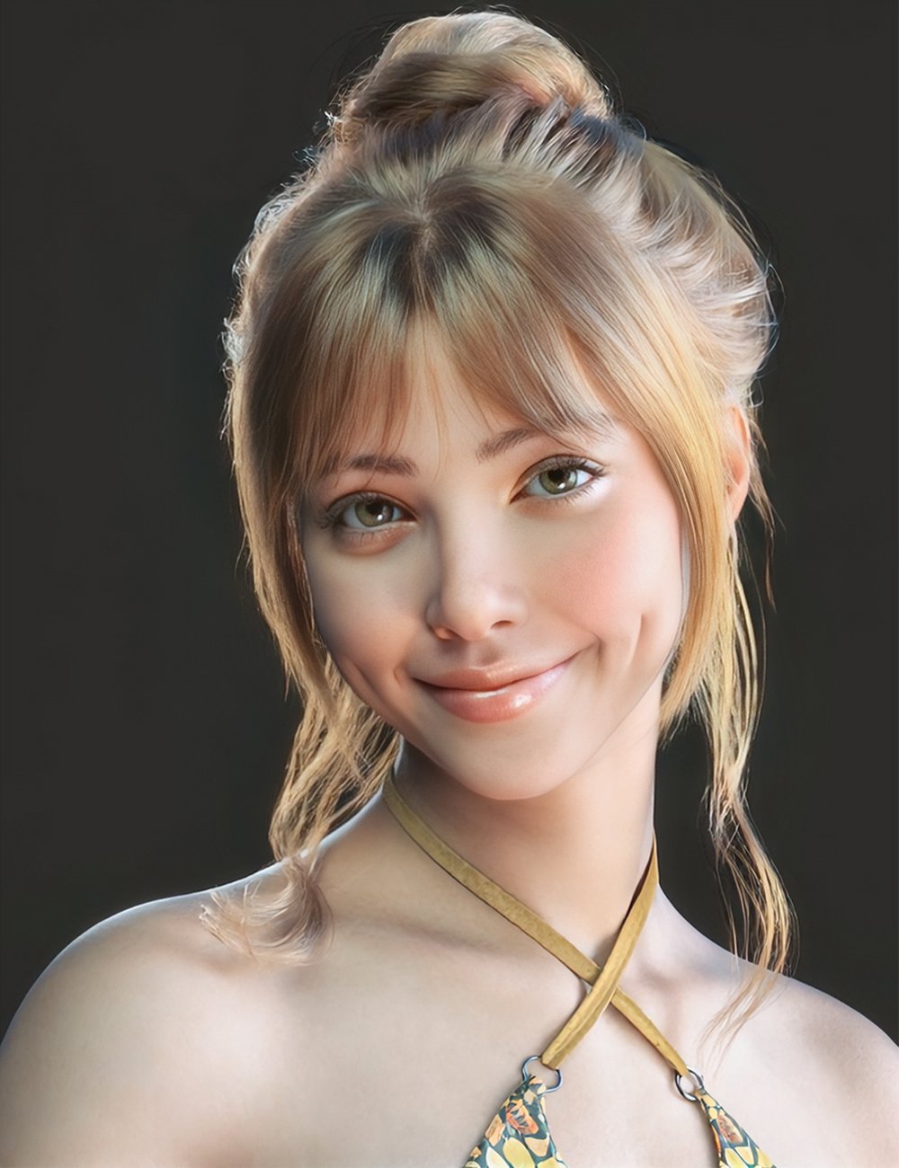 dForce Strand-Based FE Layered Updo Hair for Genesis 9,8 and 8.1 by: FeSoul, 3D Models by Daz 3D