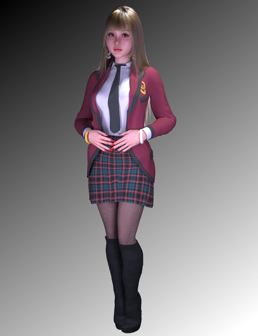 FG dForce Prep School for Genesis 9 by: IronmanFugazi1968, 3D Models by Daz 3D