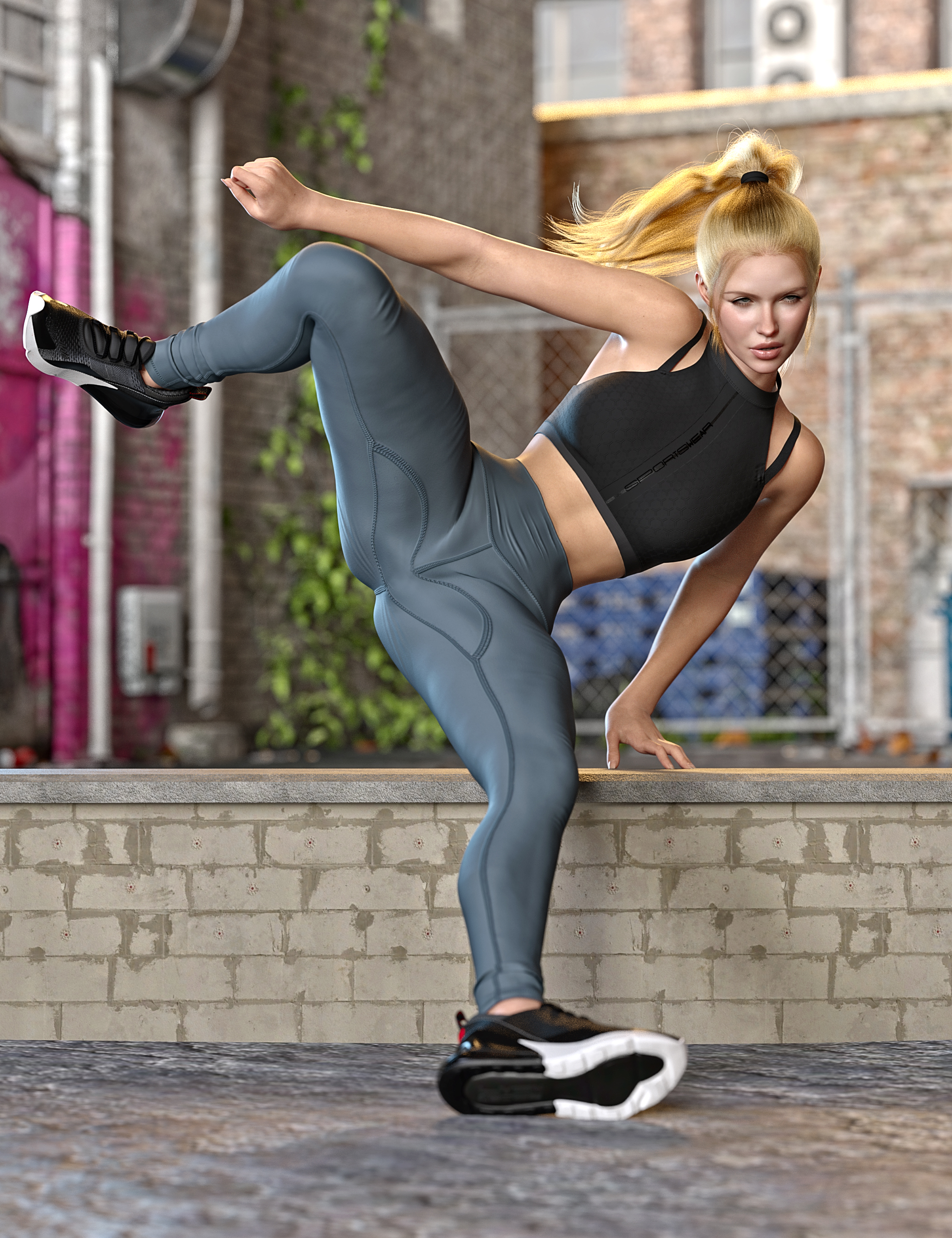 Z Active Series Jumping Pose Mega Set for Genesis 9 and 8 Female