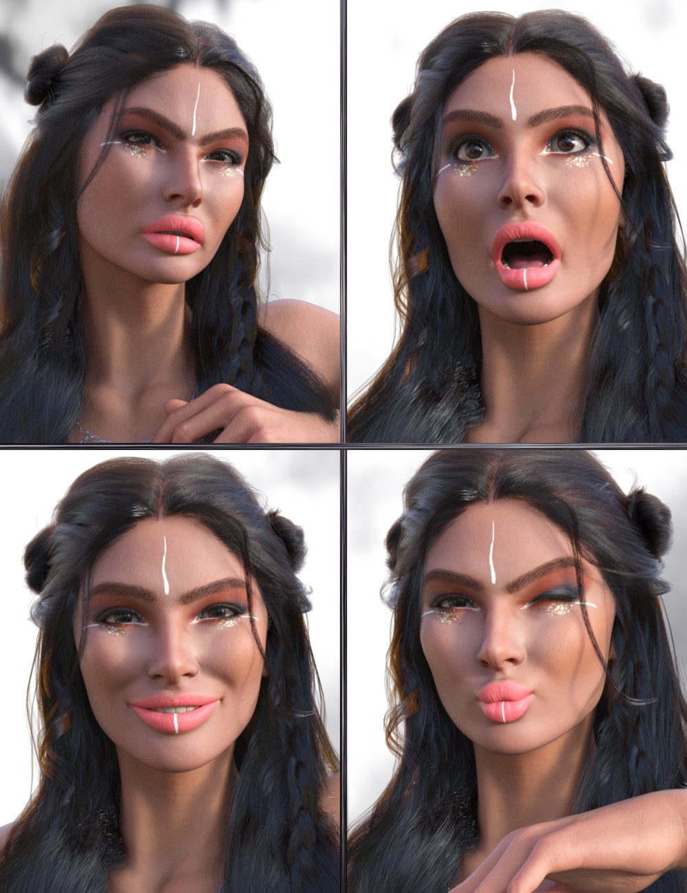 JW Daily Faces Expressions for Madison 9 by: JWolf, 3D Models by Daz 3D