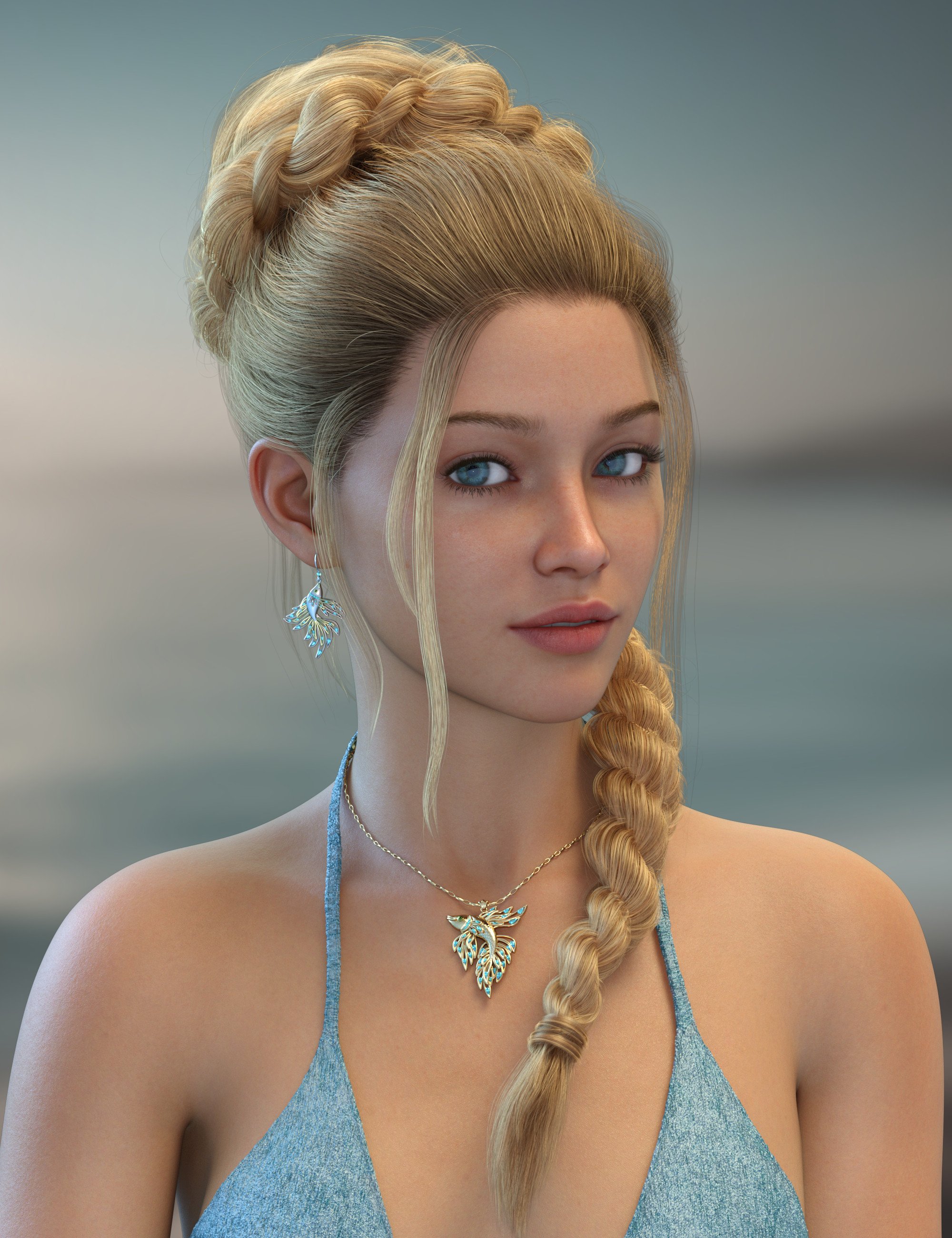 ALO Ione Hair for Genesis 9, 8 and 8.1 Females