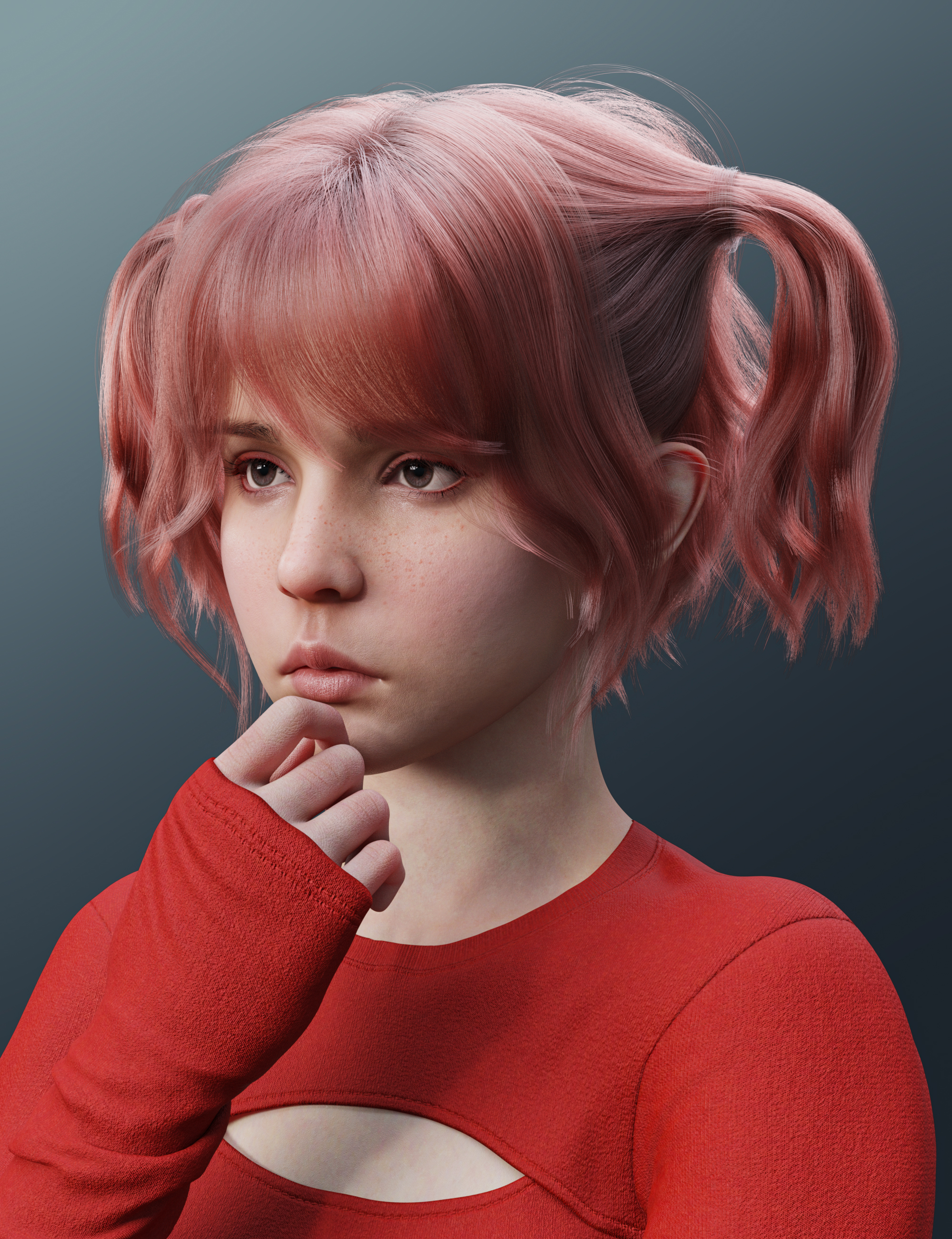 dForce Quenby Hair for Genesis 9