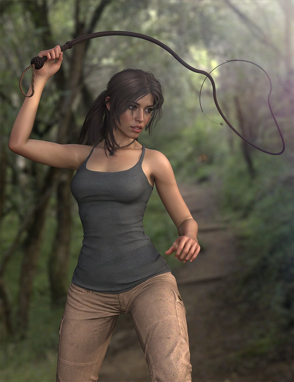 Fully Poseable Bull Whip