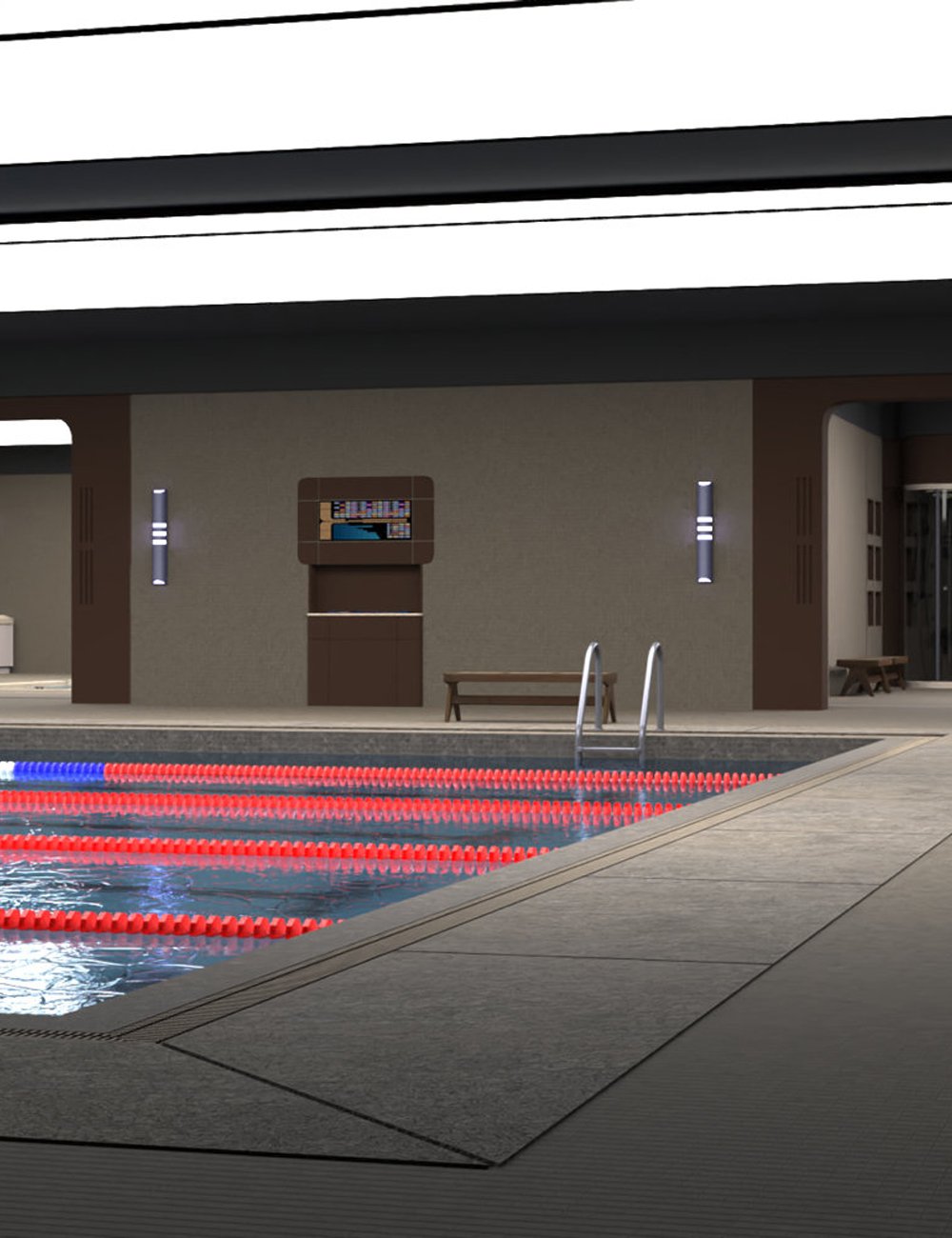 Futuristic Aquatic Center for Poser by: VanishingPoint, 3D Models by Daz 3D