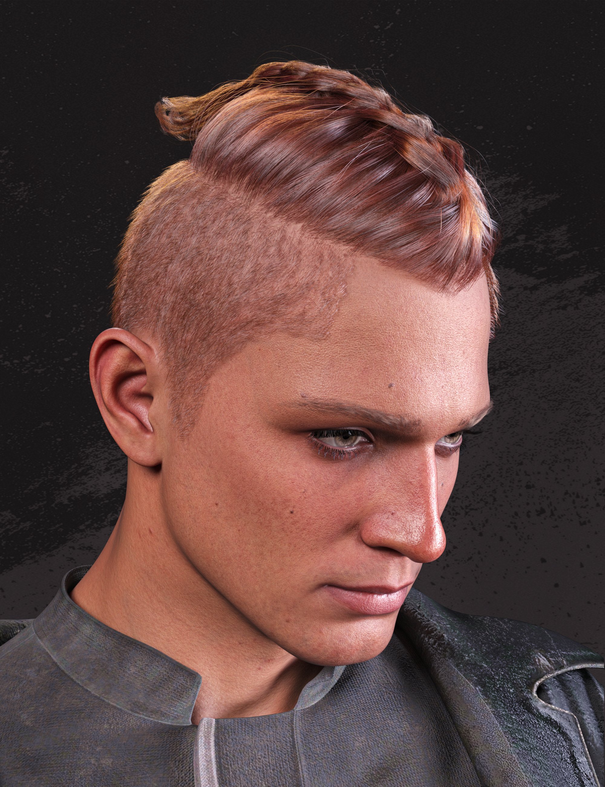 dForce Strand-Based FE Viking Braids Hair for Genesis 9,8 and 8.1