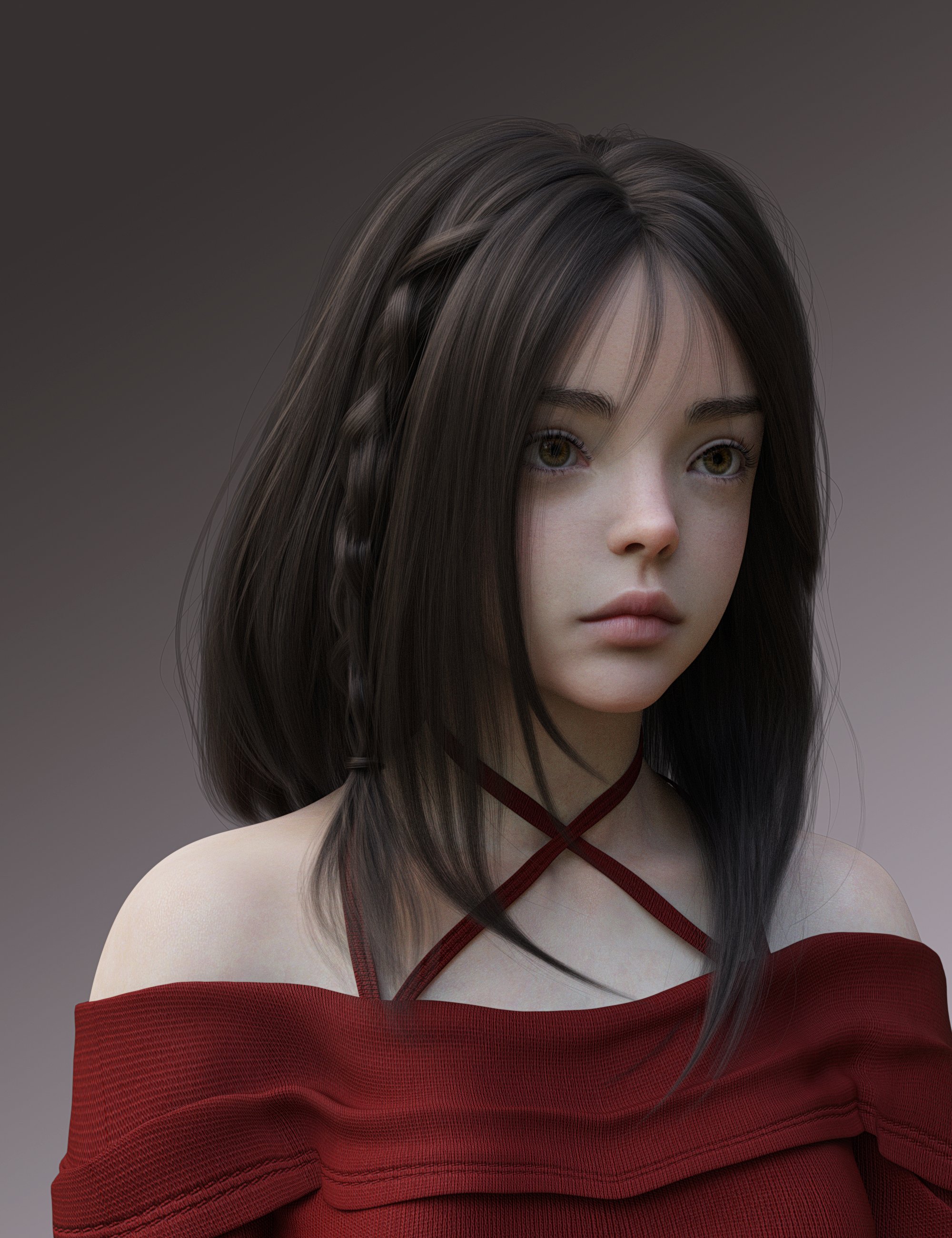 MB Unilateral Braid Hair for Genesis 9