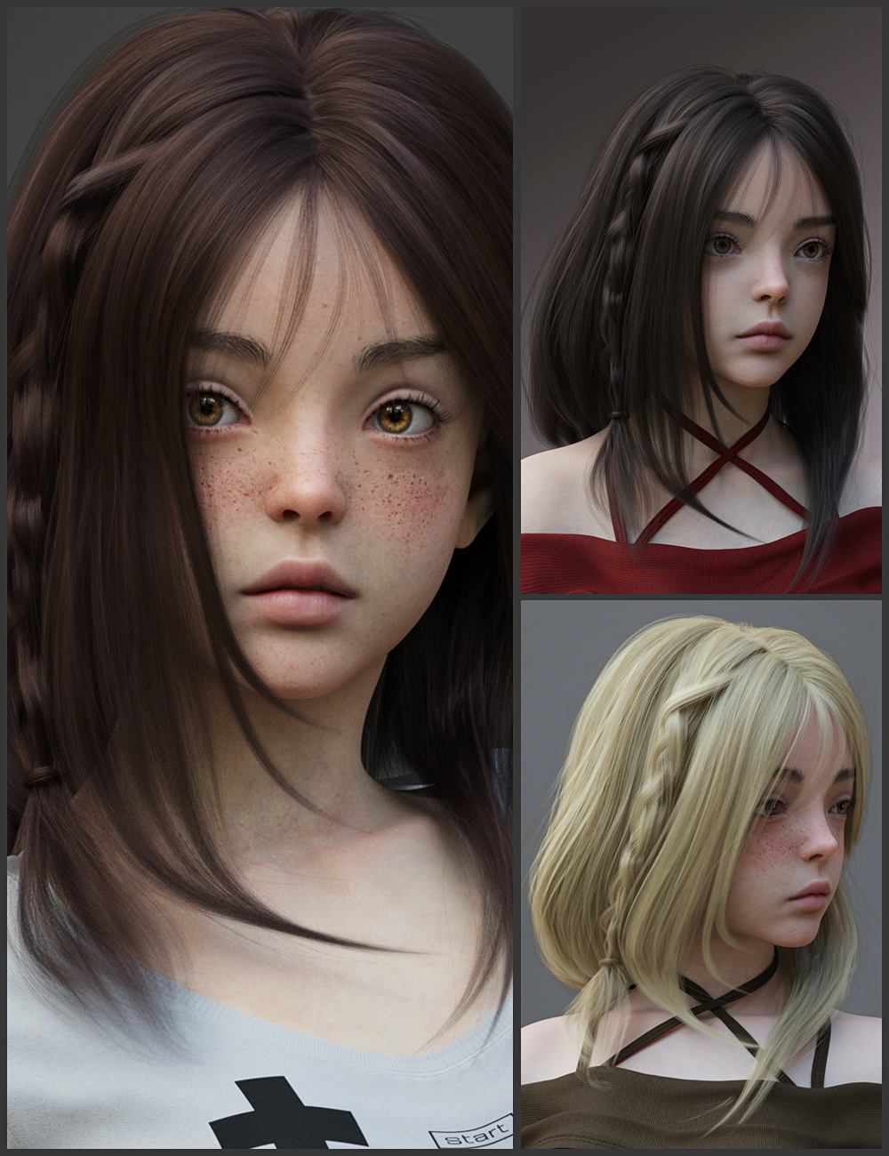 MB Mimiko HD for Genesis 9 Bundle by: Magic Brush, 3D Models by Daz 3D