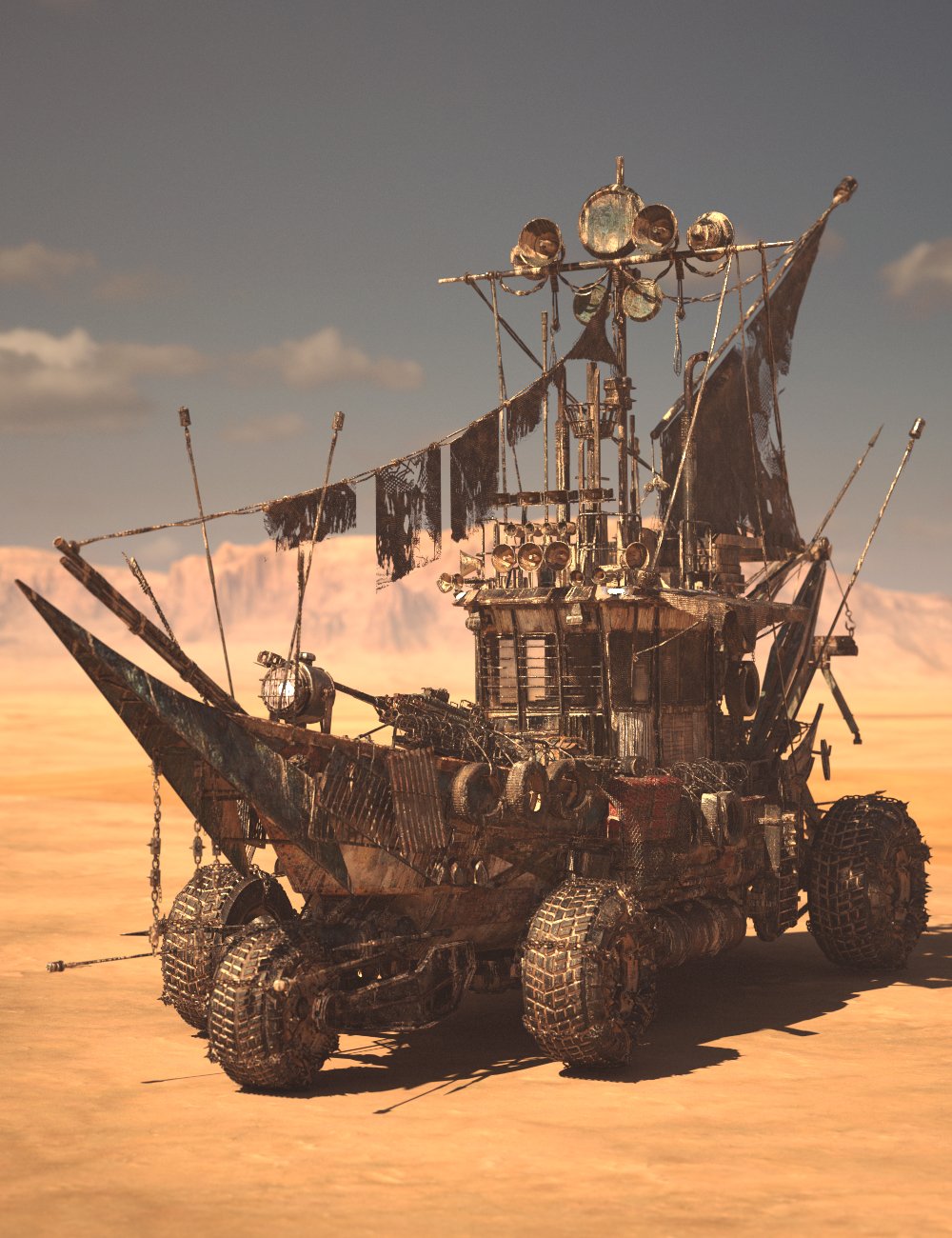 XI Doomsday Land Boat by: Xivon, 3D Models by Daz 3D