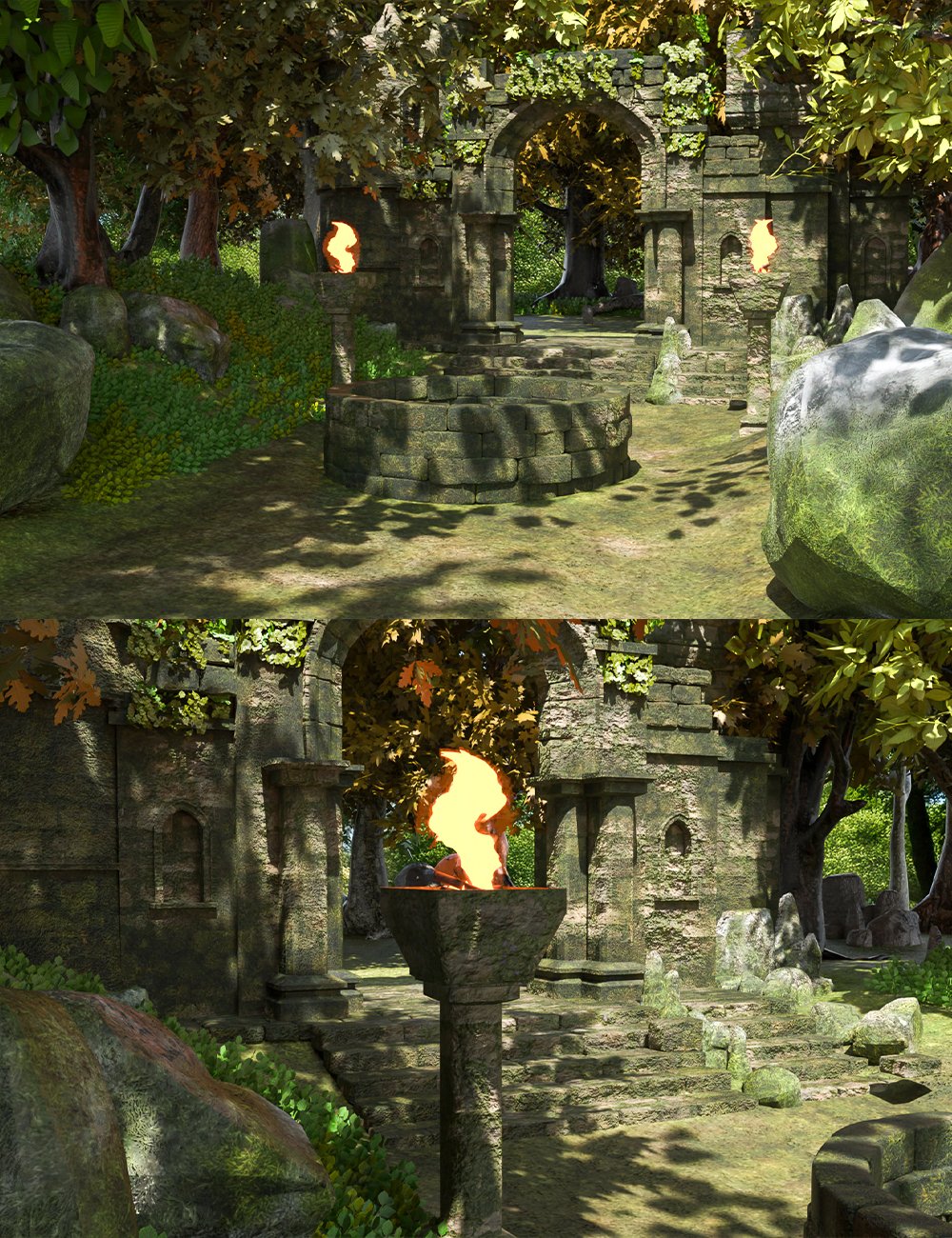 Ancient Forest Shrine by: clacydarch, 3D Models by Daz 3D