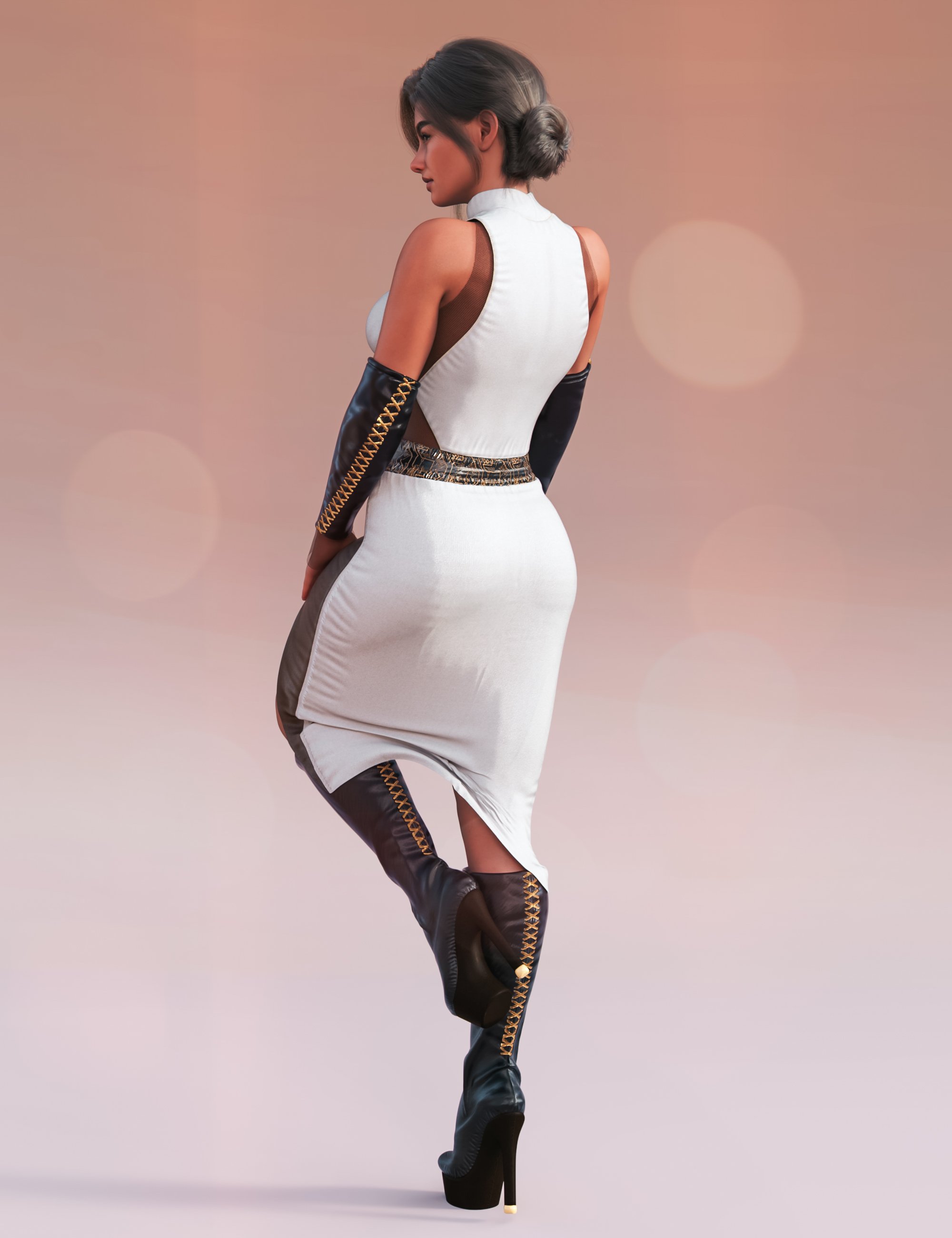 dForce M8 Void Siren Dress for Genesis 9