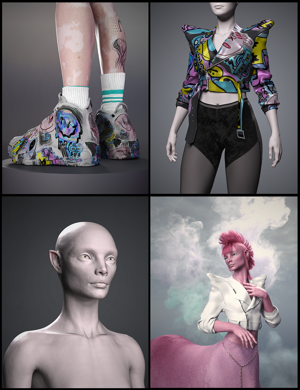 Hybrid Nyxho Character Bundle by: Chrryt, 3D Models by Daz 3D