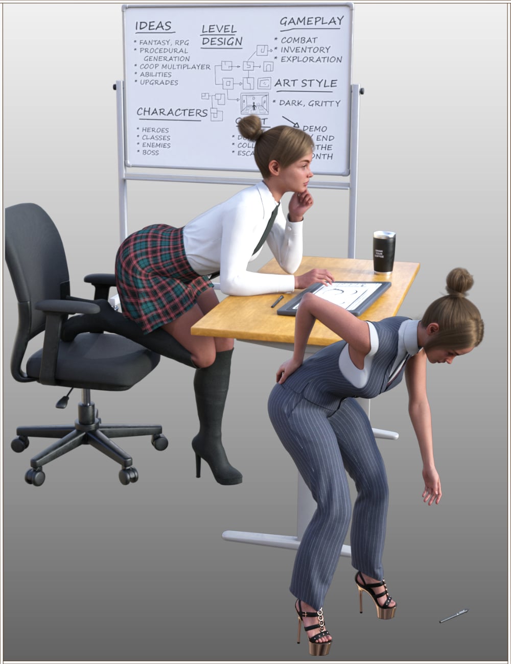 FG Bending Poses for Genesis 9 by: IronmanFugazi1968, 3D Models by Daz 3D