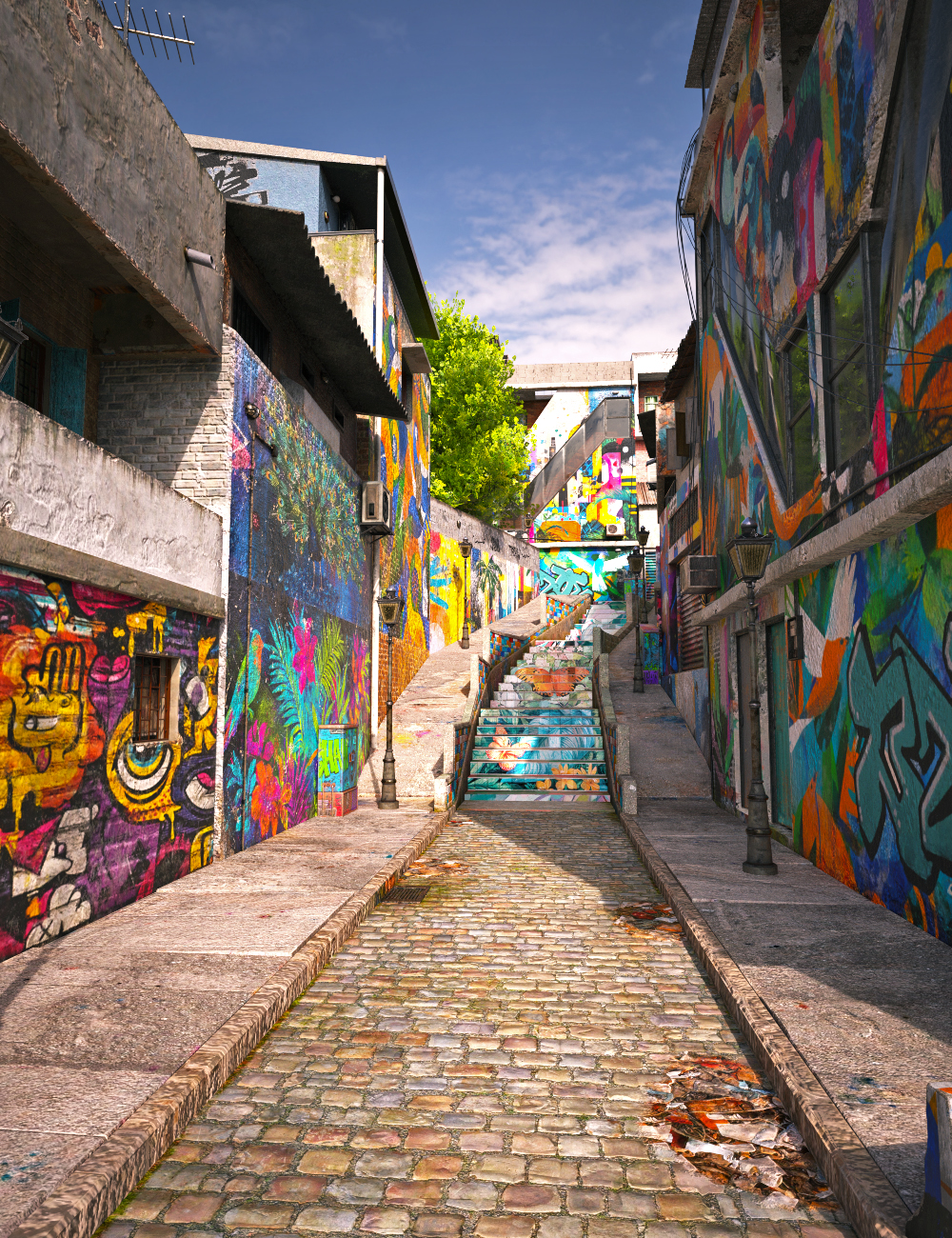 XI Brazil Alley by: Xivon, 3D Models by Daz 3D
