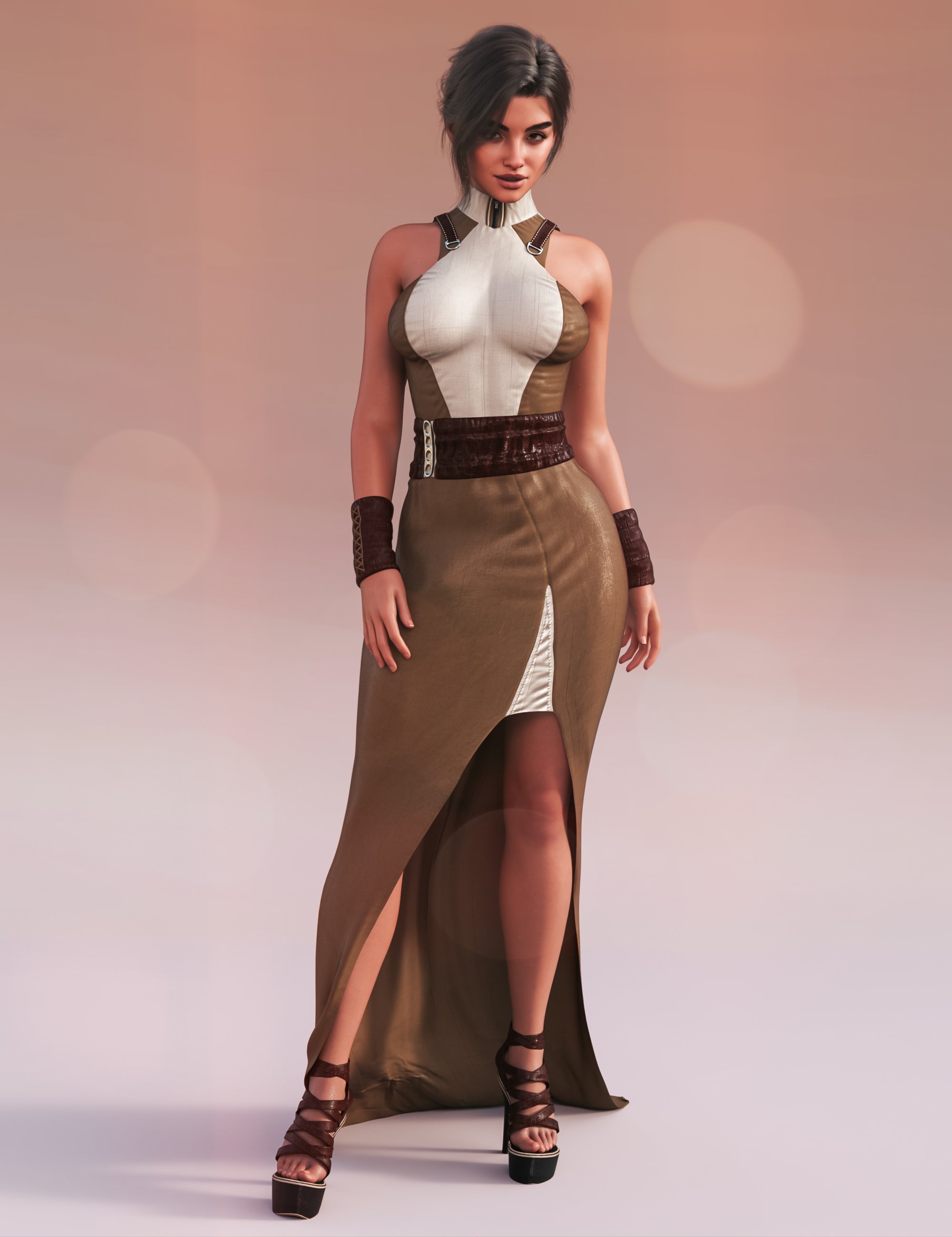 dForce M8 Obsidian Grace Dress for Genesis 9