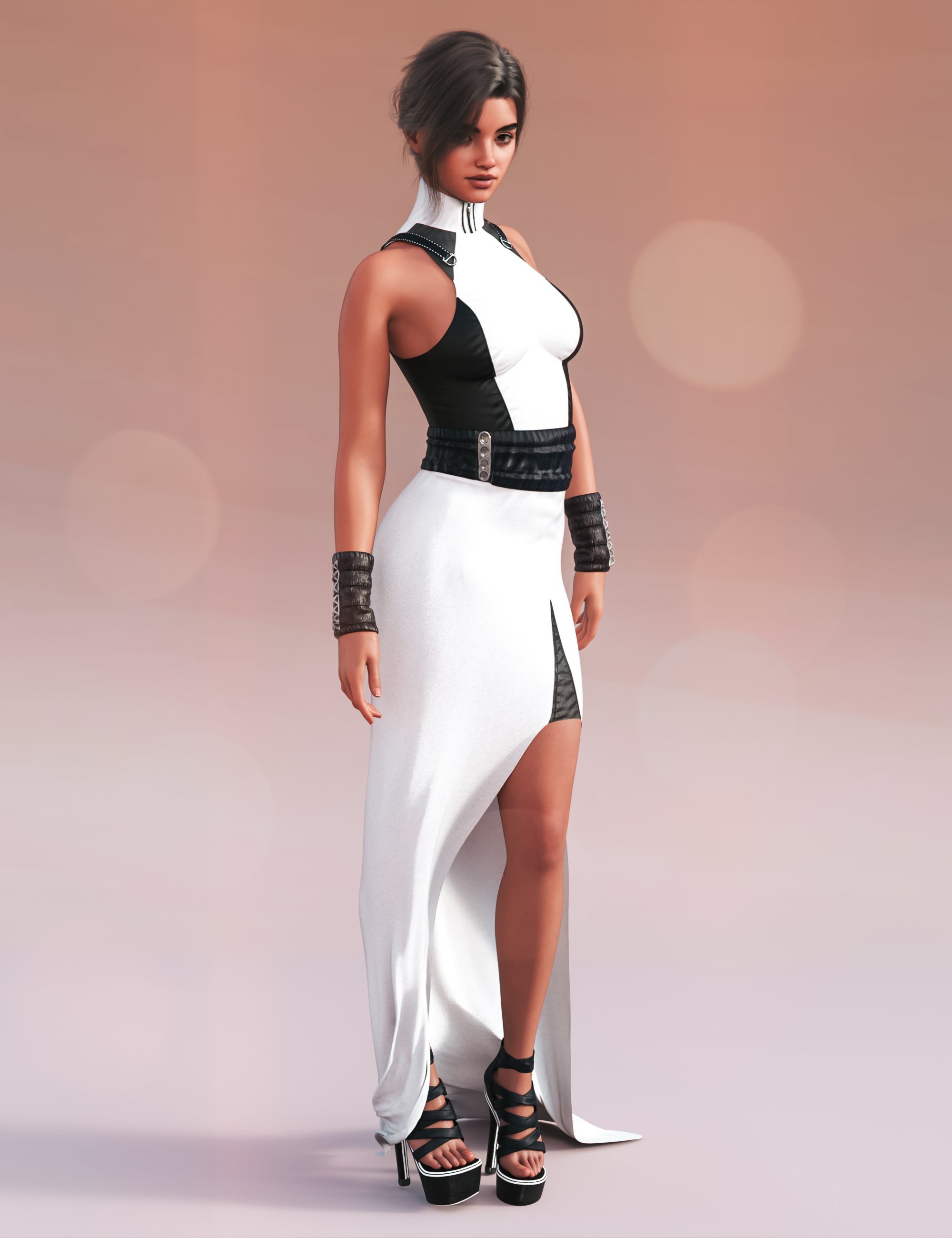 dForce M8 Obsidian Grace Dress for Genesis 9