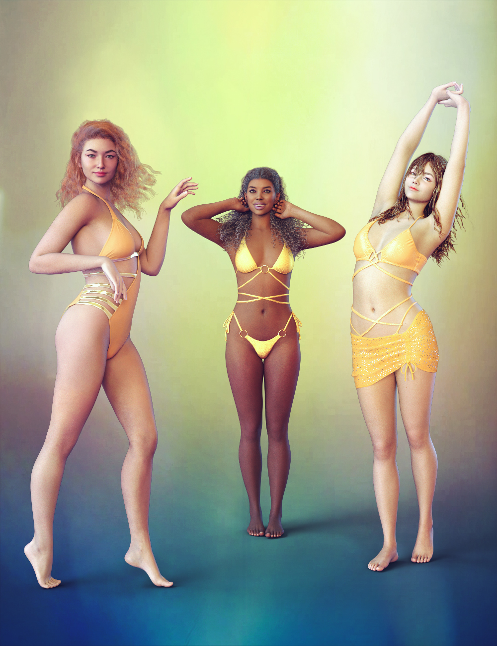 PTF Summer Fun Poses for Genesis 9 Feminine