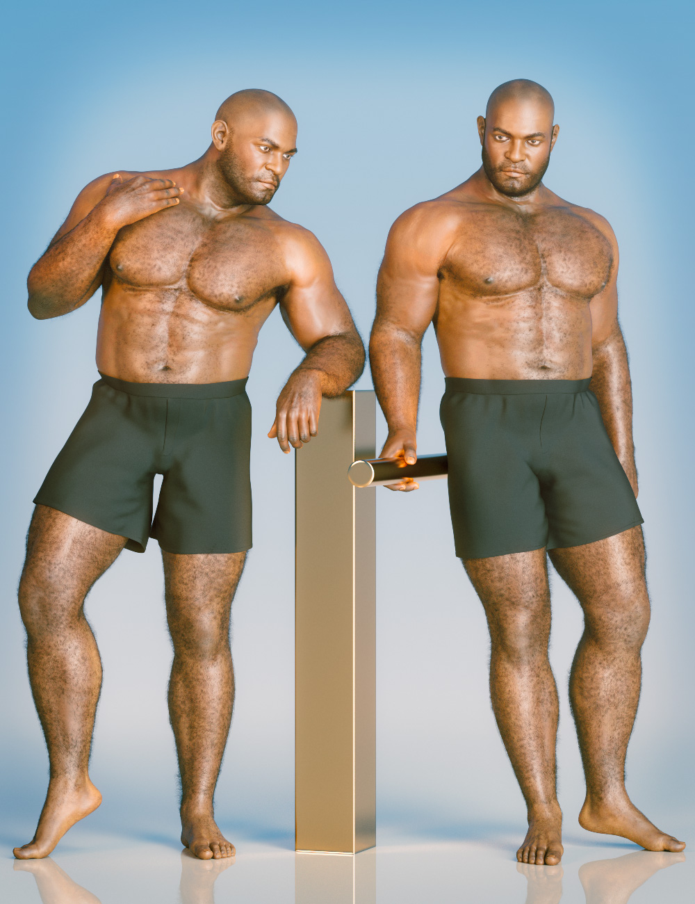 Jepe's Dramatic Lean 2 Poses for Genesis 9 and 8 Male