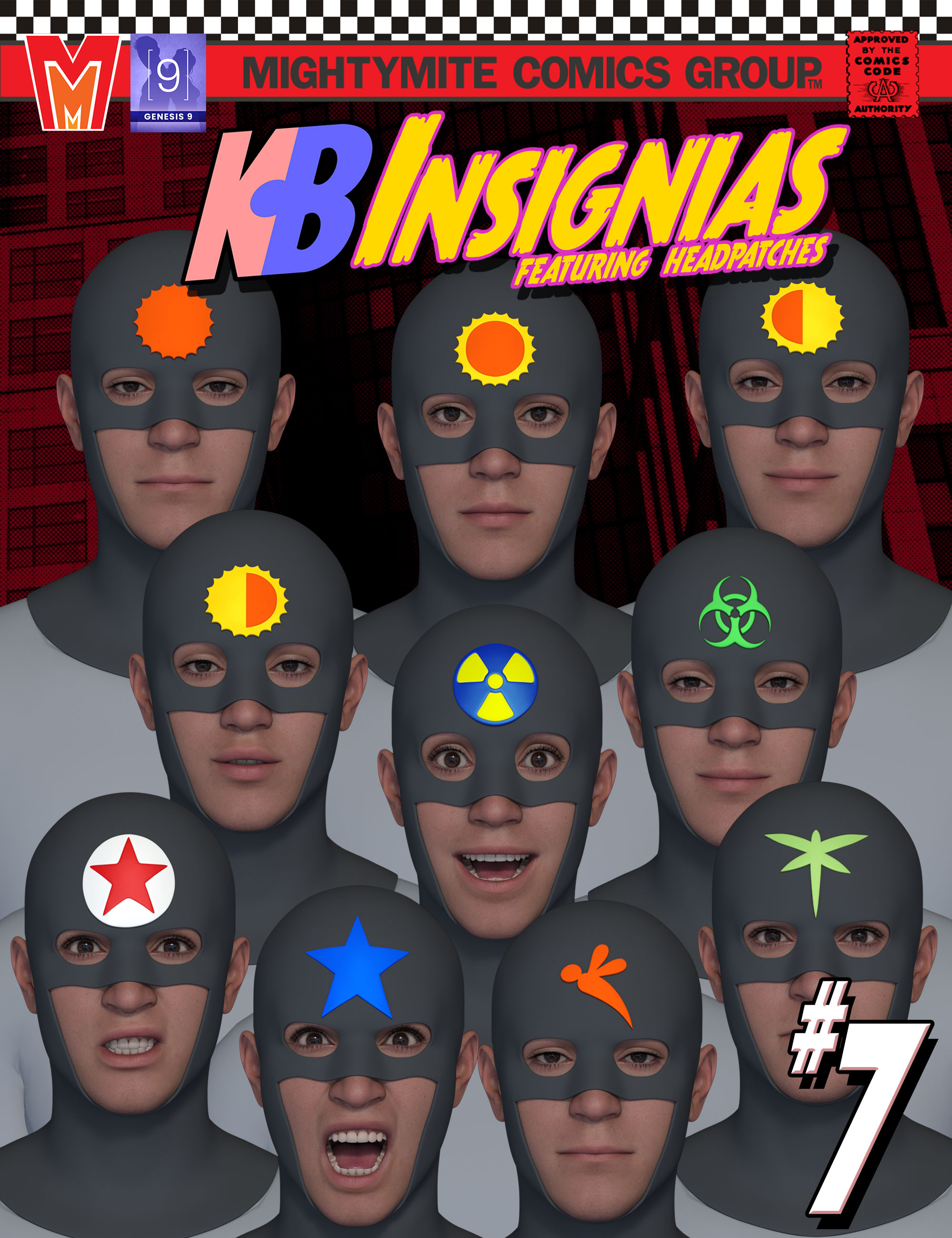 Insignias 007 MMKBGenesis 9 by: MightyMite, 3D Models by Daz 3D