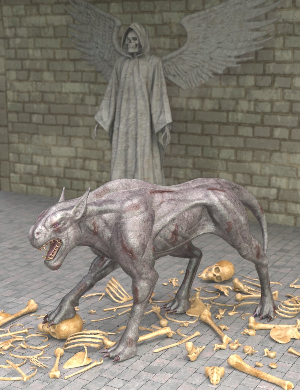 Dungeon Hound by: midnight_stories, 3D Models by Daz 3D