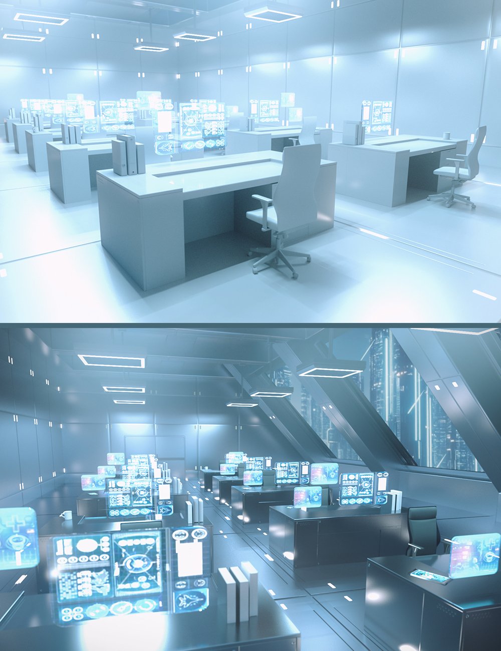 Polish Futuristic Office by: Polish, 3D Models by Daz 3D