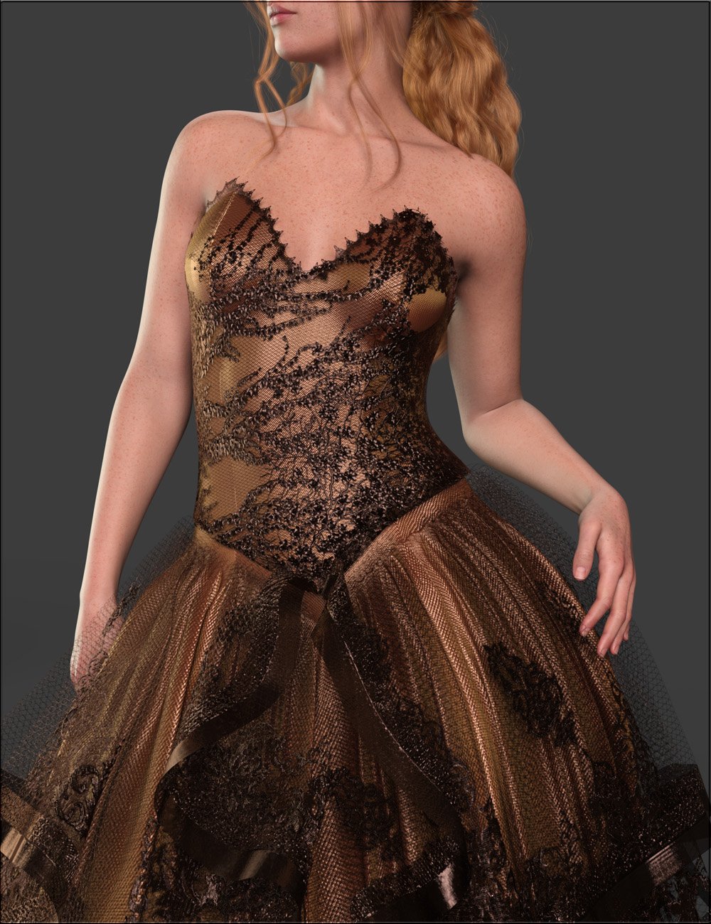 Faxhion - KuJ Lace Dress Texture Add-On for Genesis 9