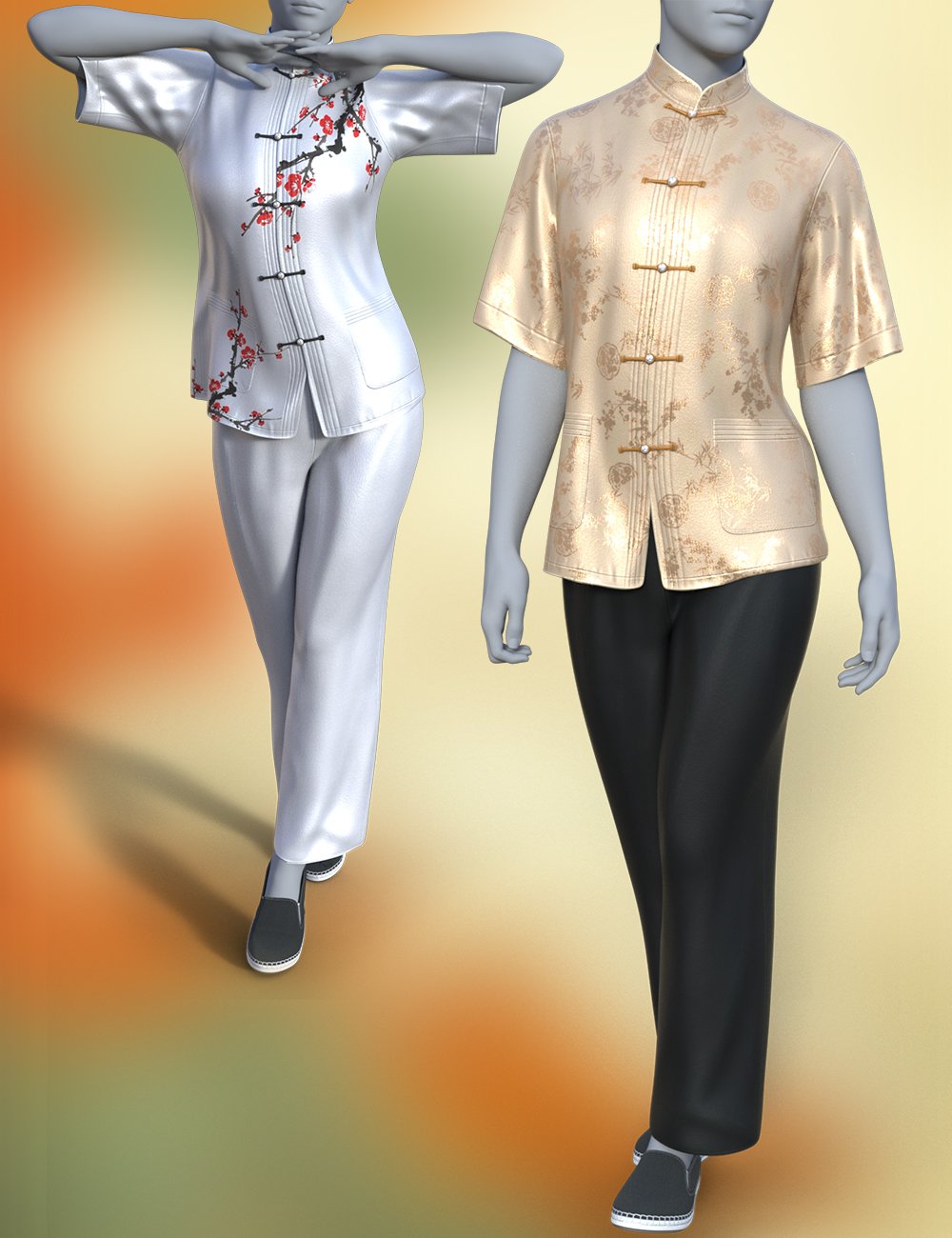 dForce Traditional Tang Suit Outfit for Genesis 9