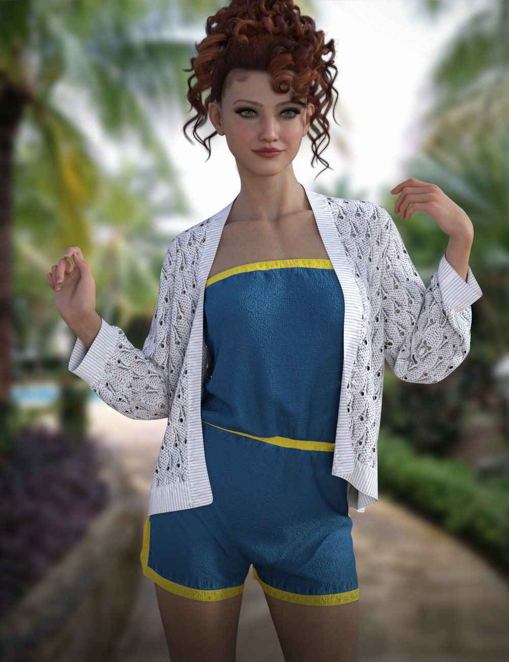 dForce Retro Romper for Genesis 9 and 8 Female