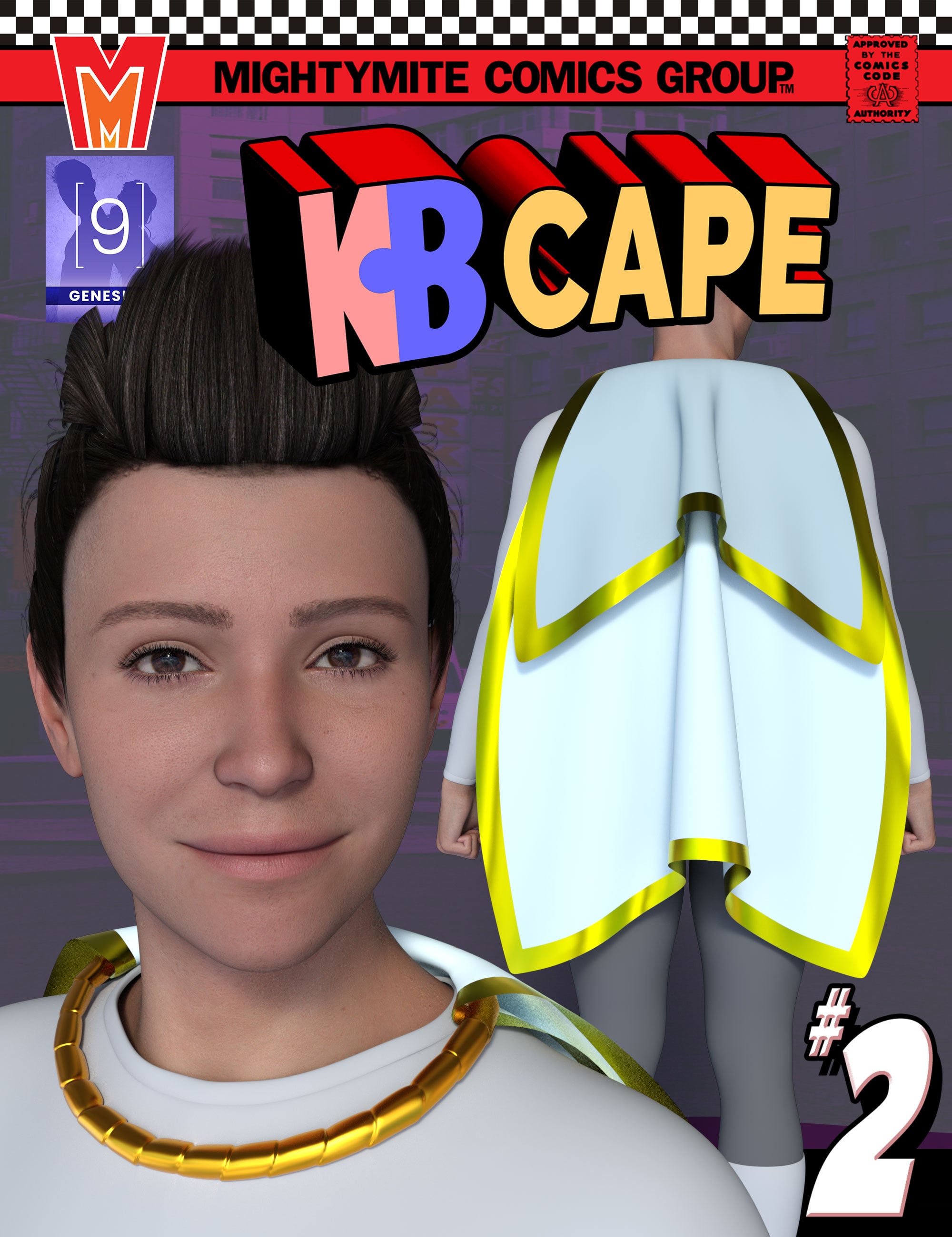 Cape 002 MMKBGenesis 9 dForce by: MightyMite, 3D Models by Daz 3D