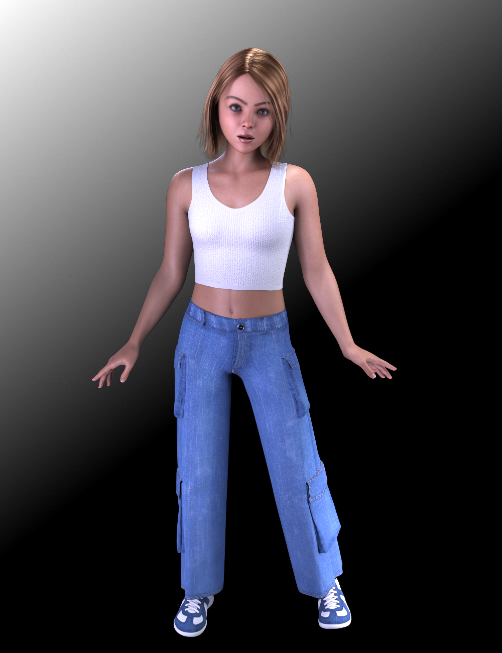 FG Street Style Outfit for Genesis 9 Feminine by: IronmanFugazi1968, 3D Models by Daz 3D