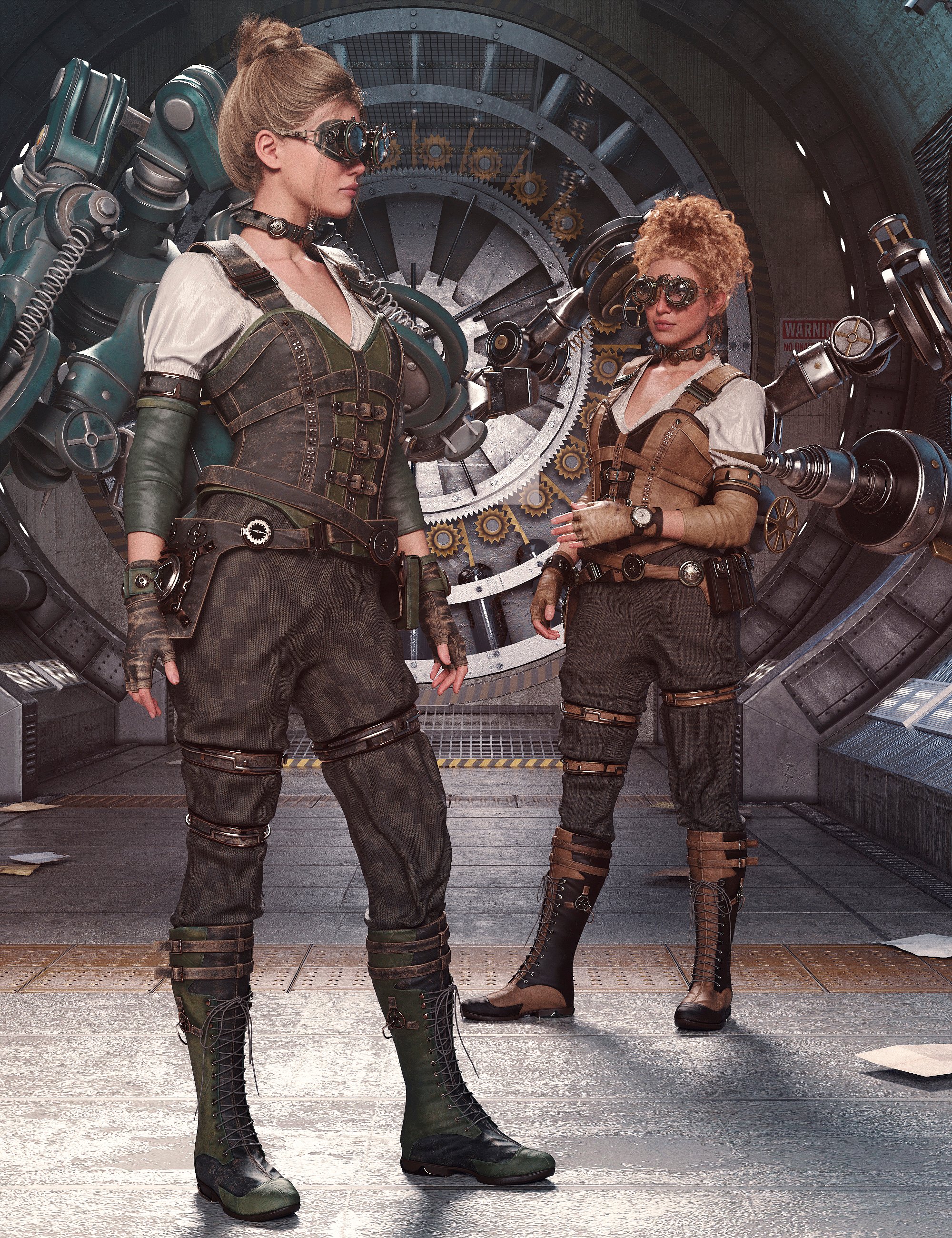 dForce Steampunk Engineer Outfit Texture Add-On