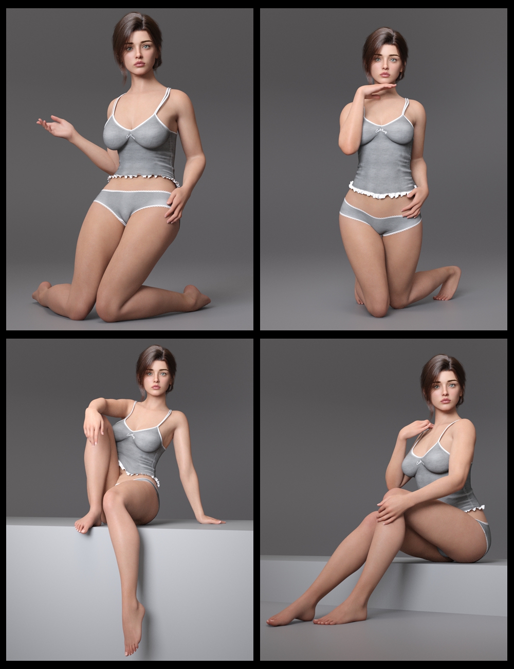 EG Lovely Poses 24 for Genesis 9 by: Ergou, 3D Models by Daz 3D