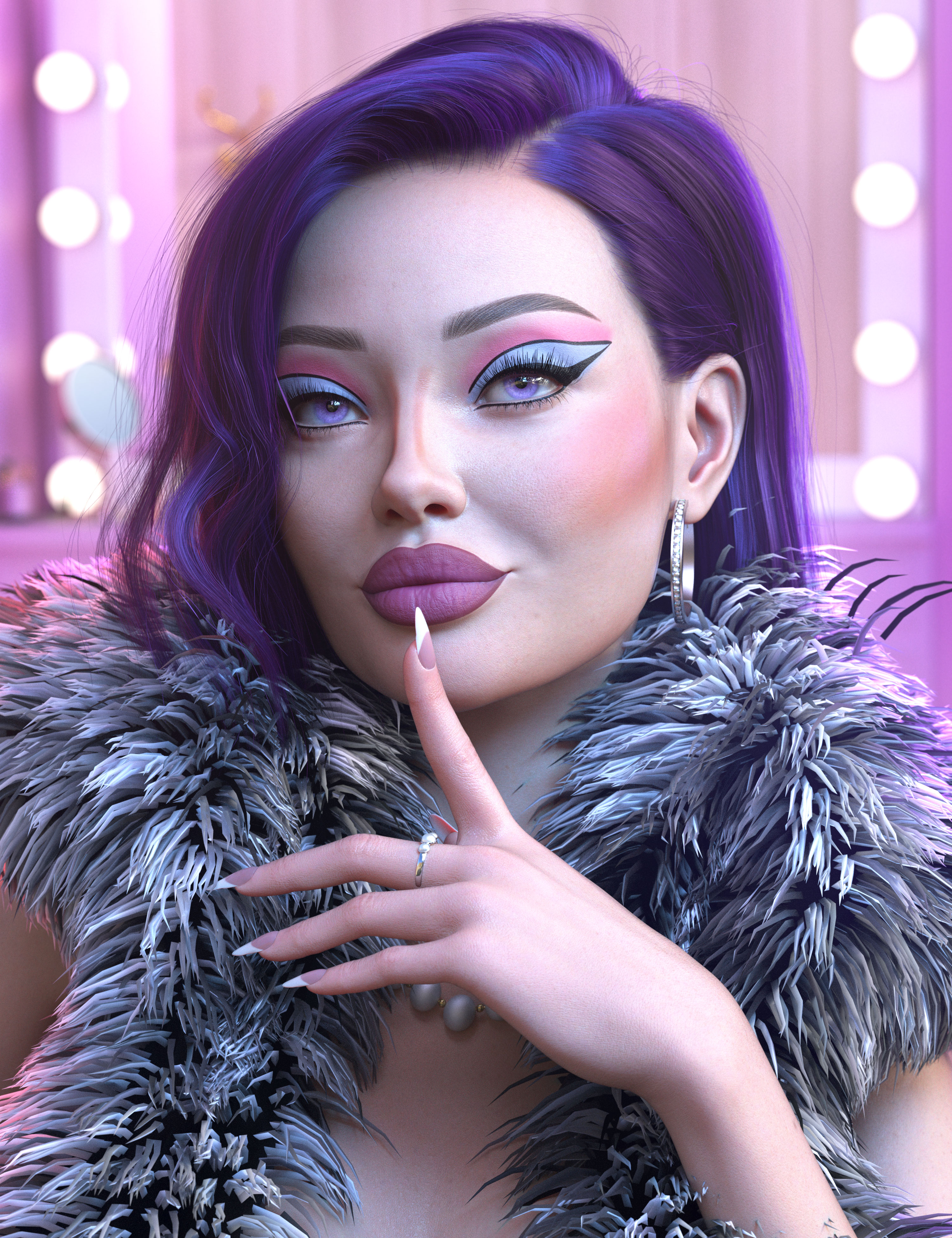 Dolled Up LIE Makeup for Genesis 9 by: 3D SugarCosmoXpression, 3D Models by Daz 3D