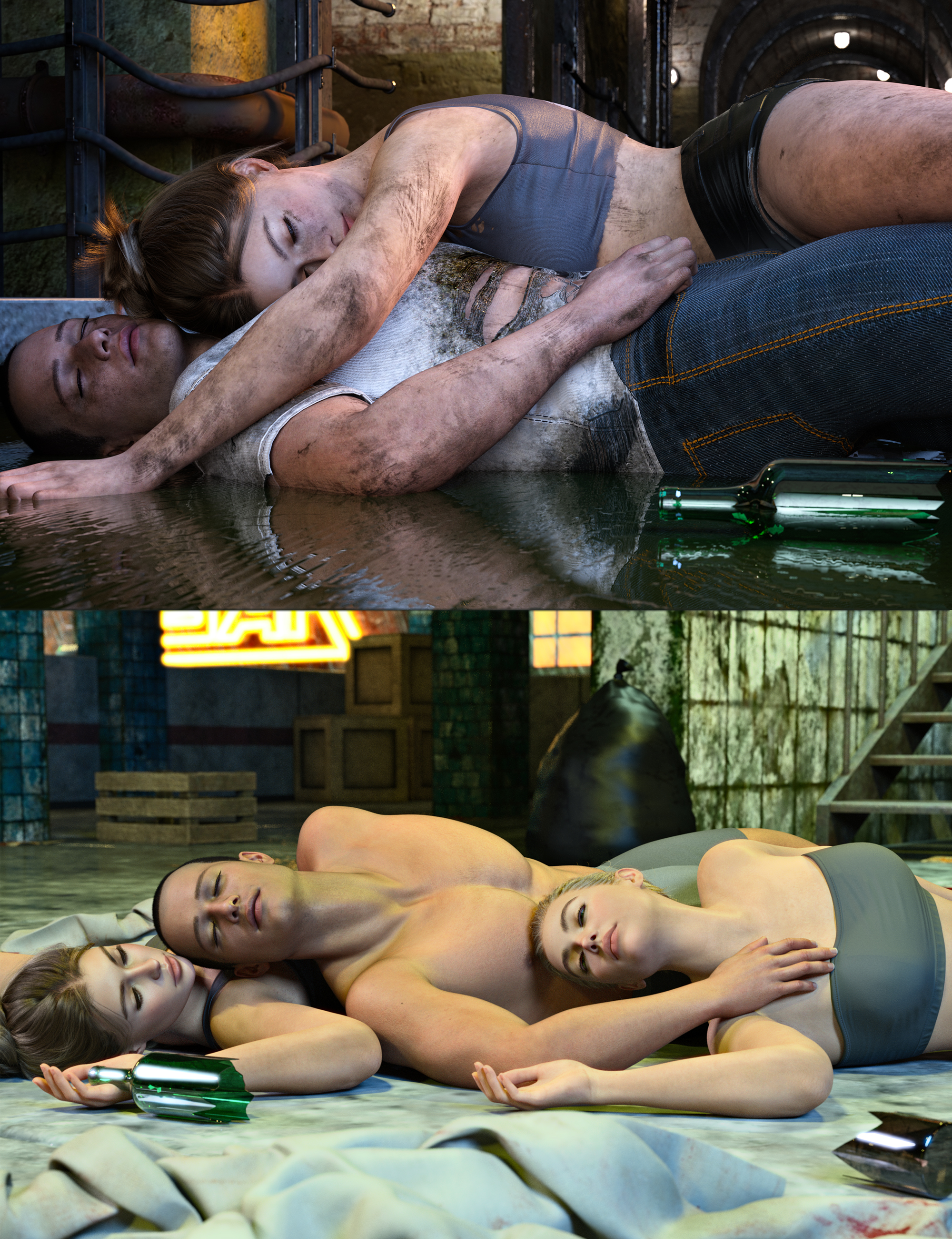 Z Body Count 3 Poses for Genesis 8 and 9