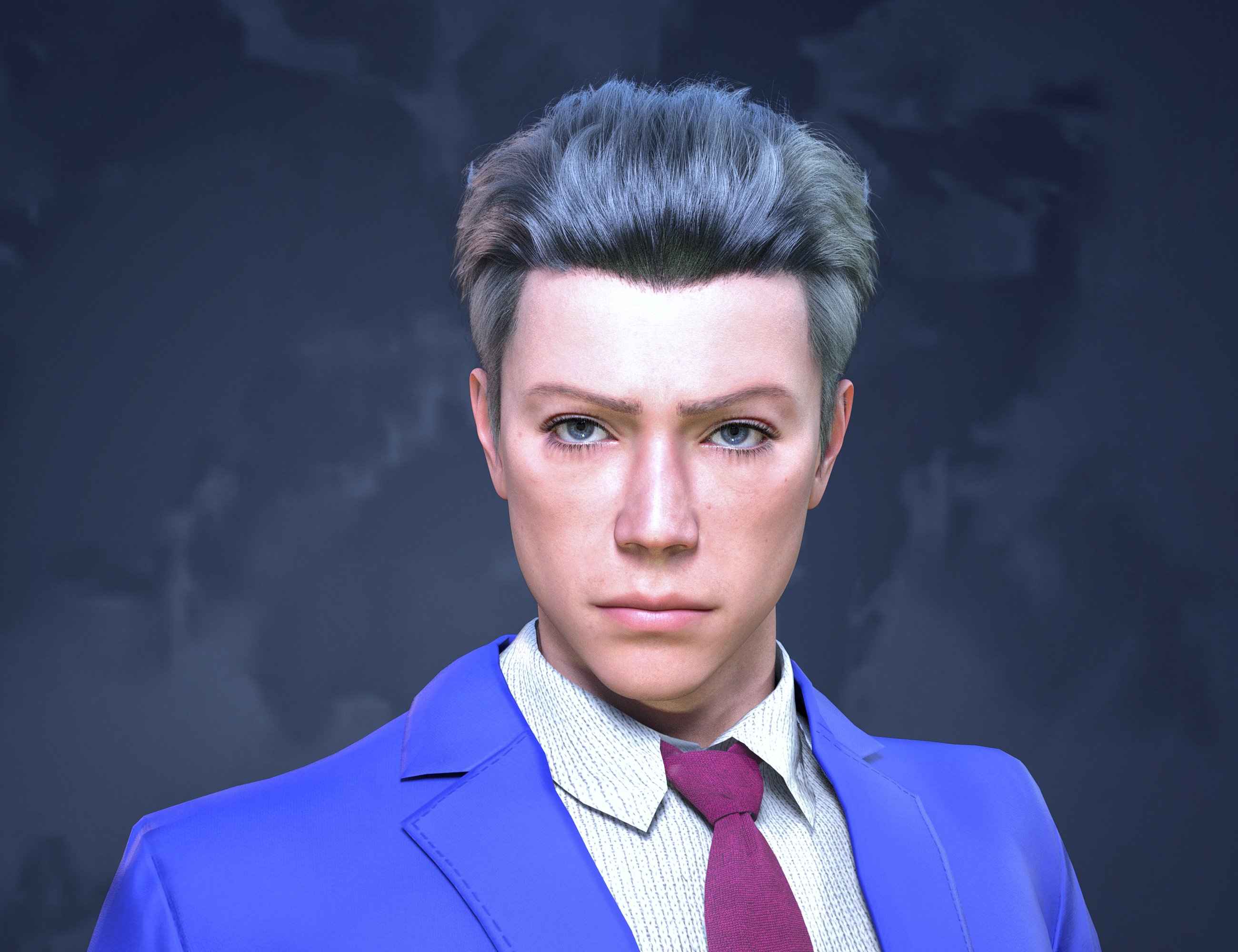 dForce Strand-Based FE Dragon Beard Back Hair for Genesis 9