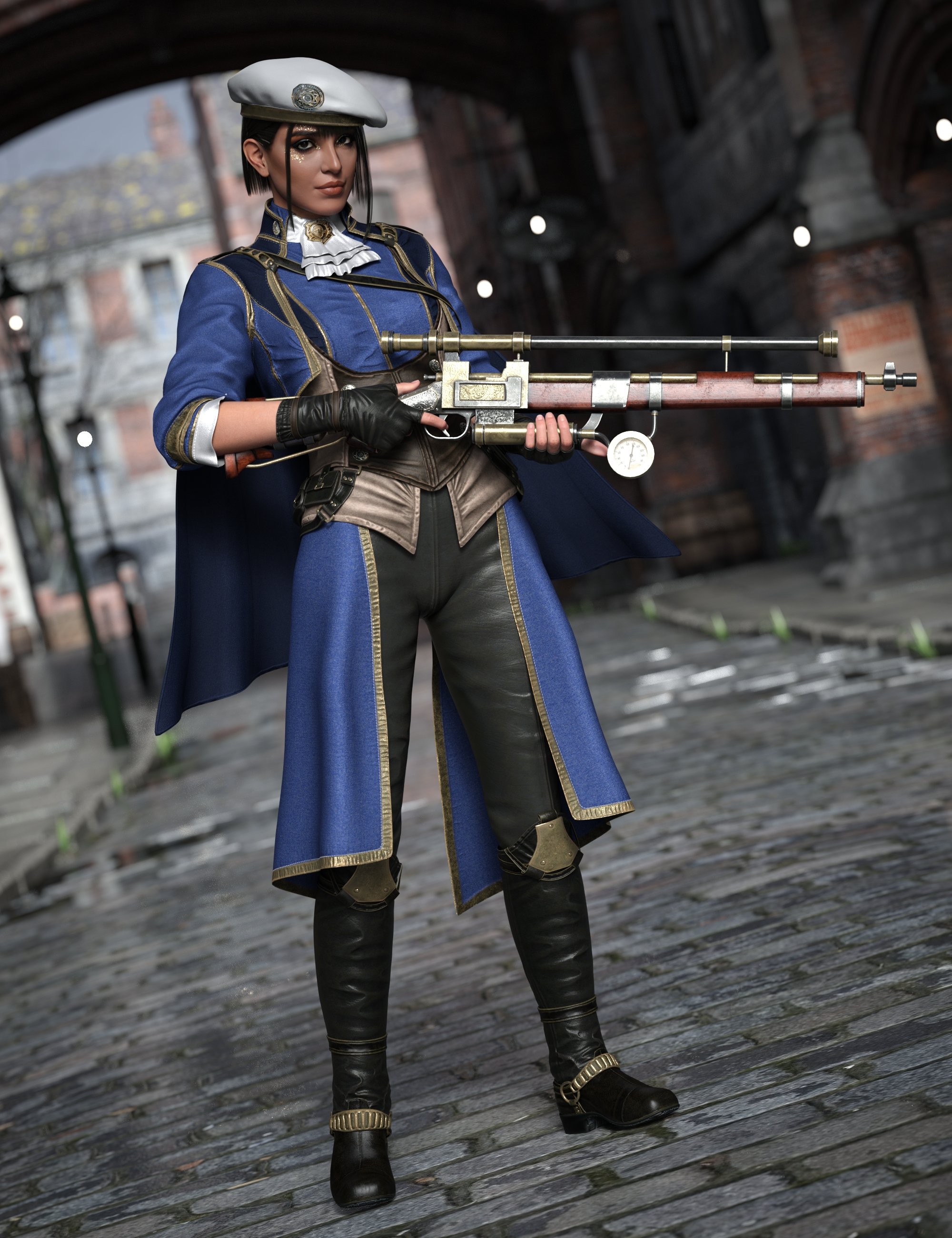 dForce City Enforcers Outfit for Genesis 9 by: Barbara BrundonUmblefugly, 3D Models by Daz 3D