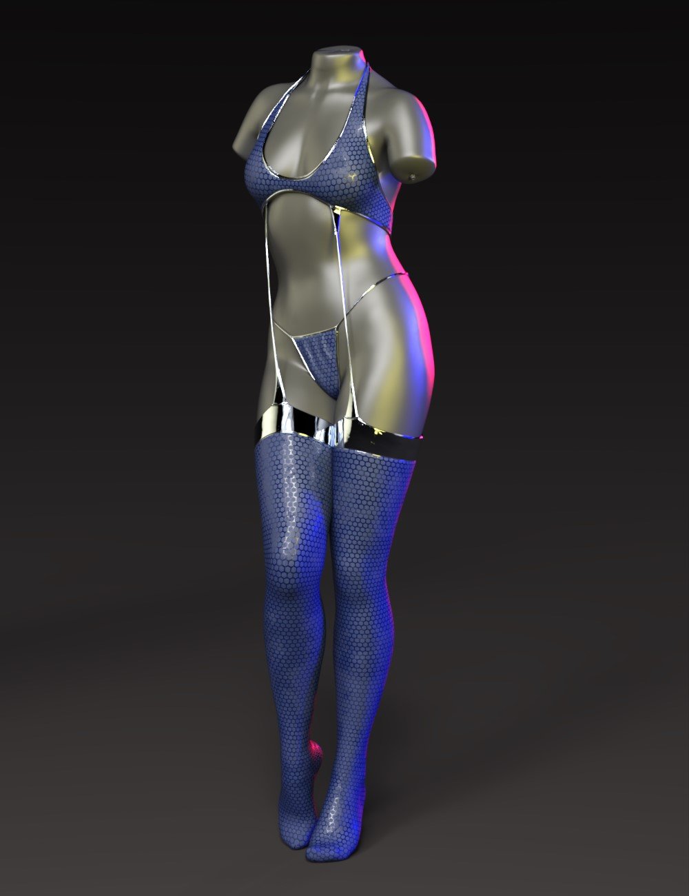 dForce Sultry Bodysuit for Genesis 9 and 8 Female by: Chris Cox, 3D Models by Daz 3D