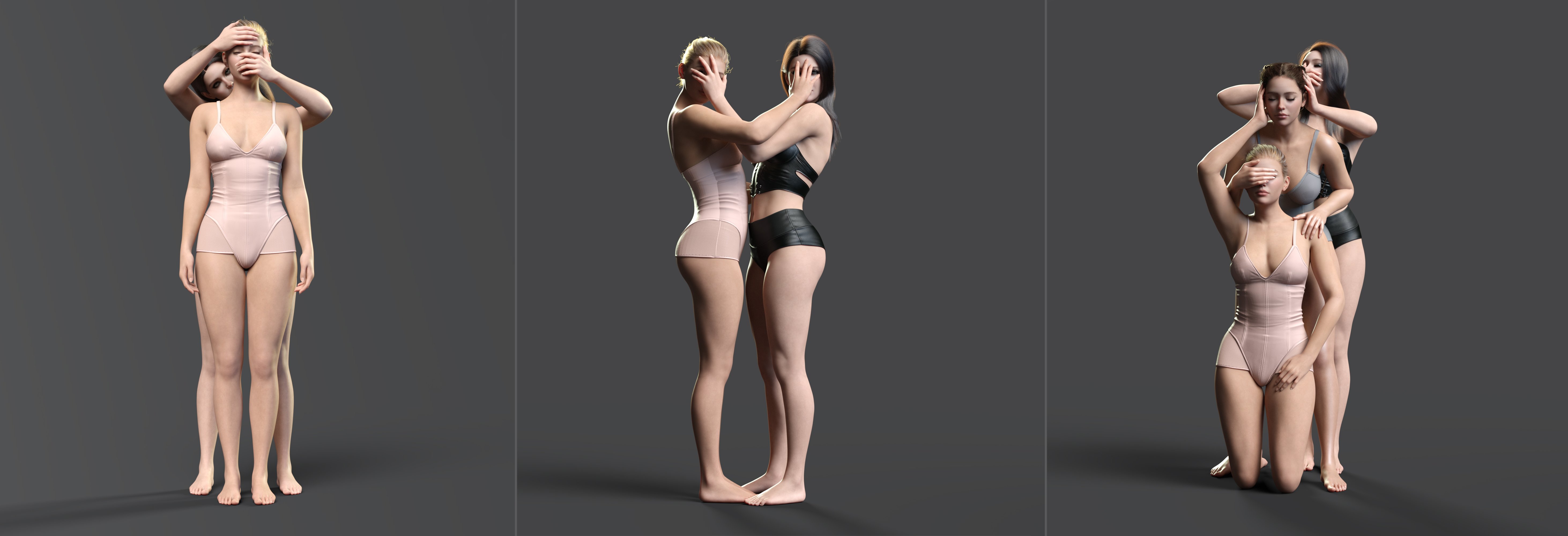 Z My Dark Side Couple Poses for Genesis 9 and 8 Female