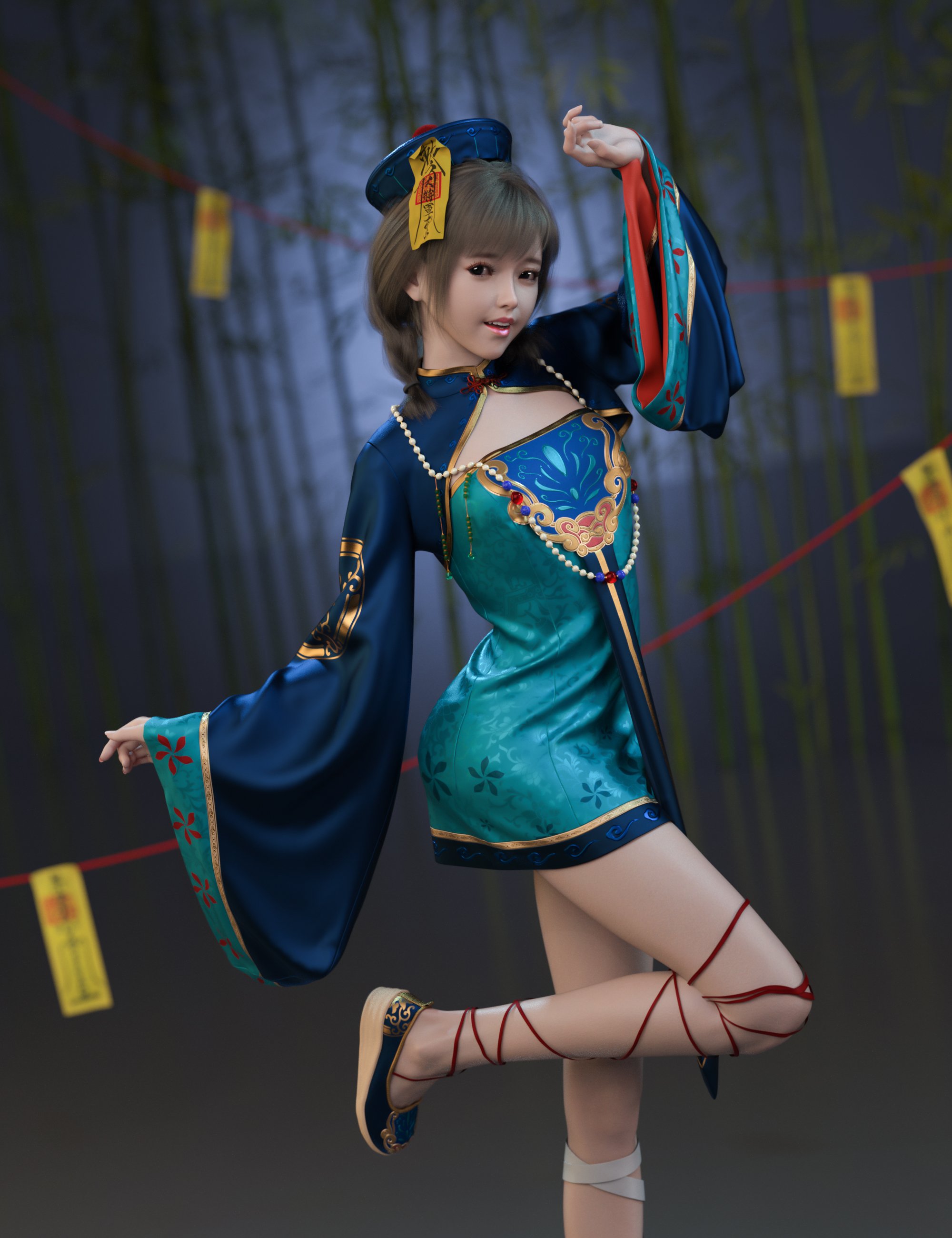 dForce MKTG Sweet Zombie Outfit for Genesis 9, 8.1 and 8 Female