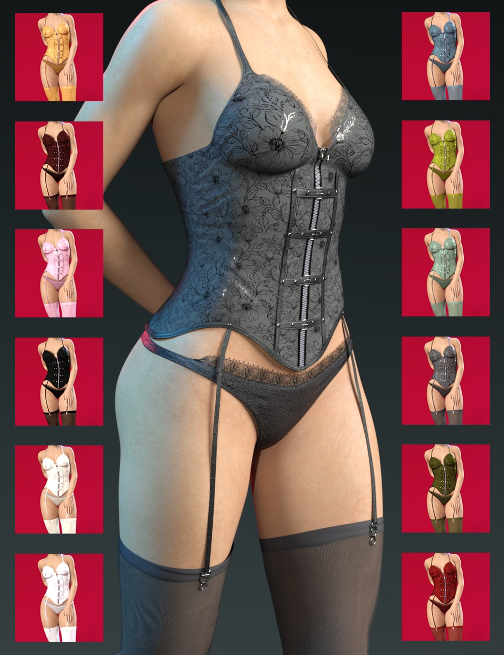 F3D Vintage Corset by: Fashionista 3D, 3D Models by Daz 3D