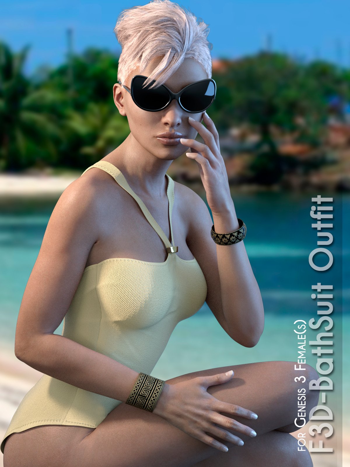 F3D-Bathsuit Outfit for Genesis 3 Females by: Fashionista 3D, 3D Models by Daz 3D