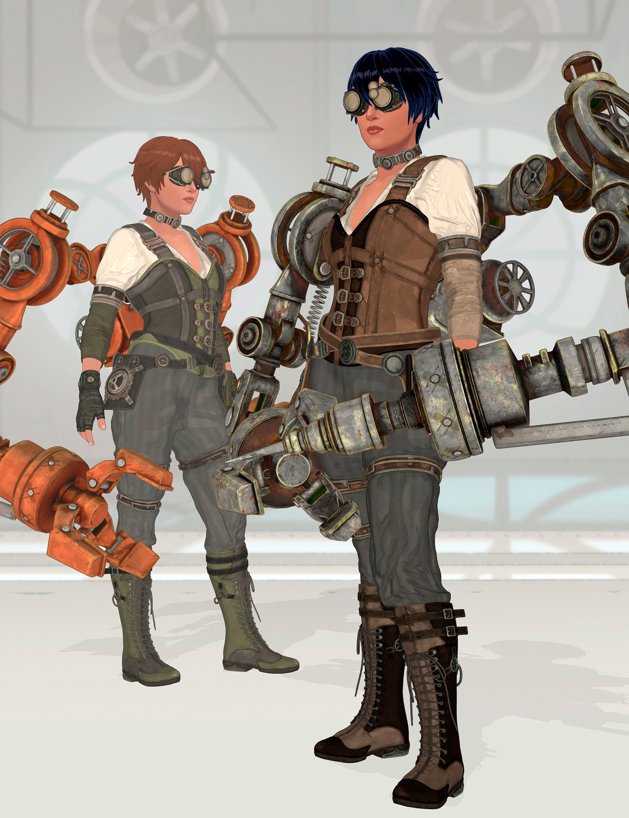 dForce Steampunk Engineer Outfit FilaToon Add-On